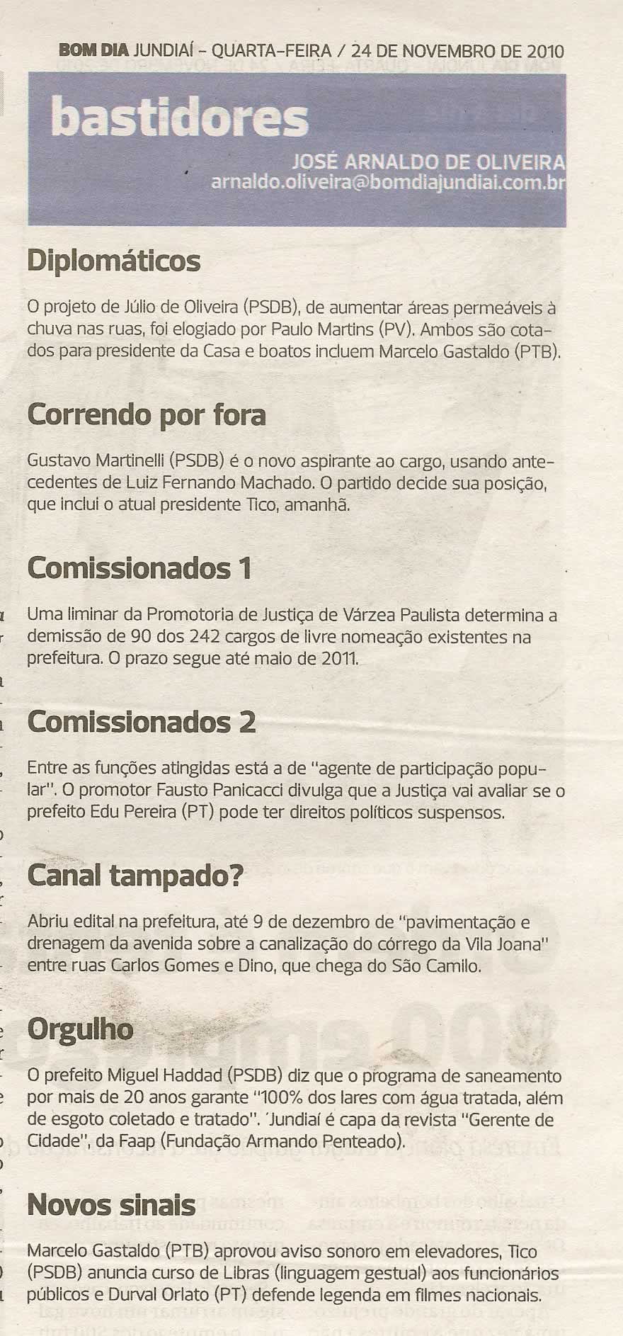 Bom Dia Jundiaí - 24/11/2010