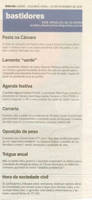Bom Dia Jundiaí - 29/11/2010