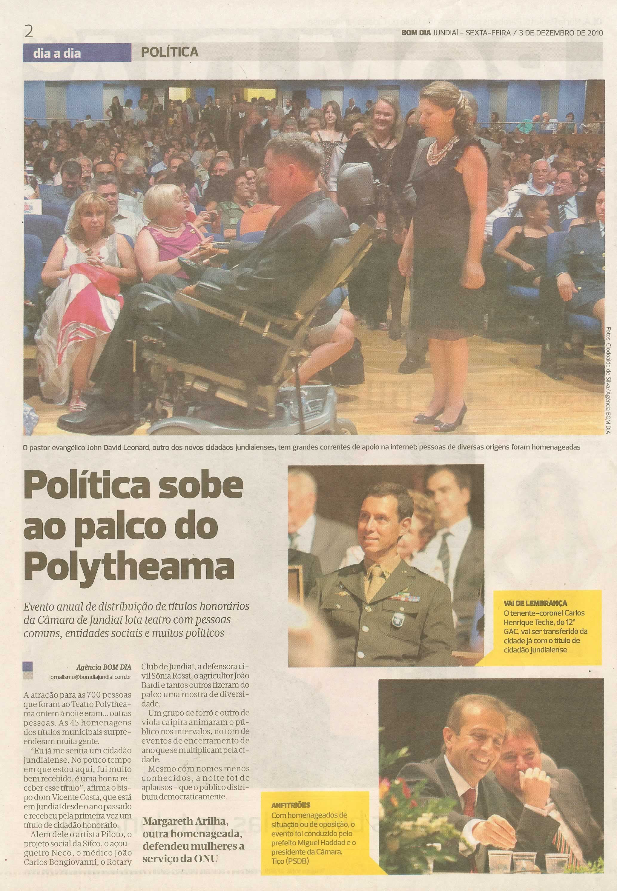Bom Dia Jundiaí - 03/12/2010