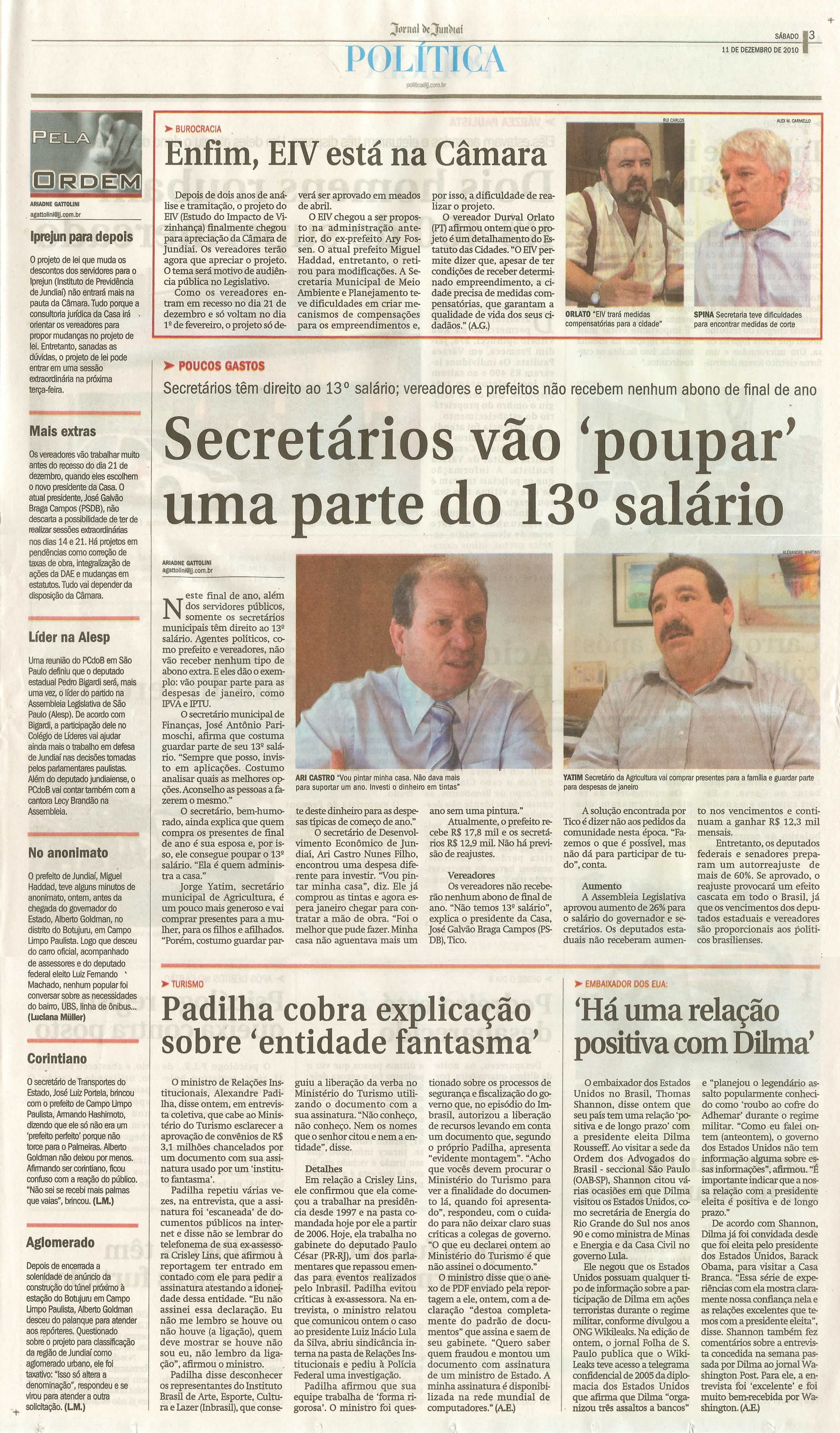 Jornal de Jundiaí - 11/12/2010