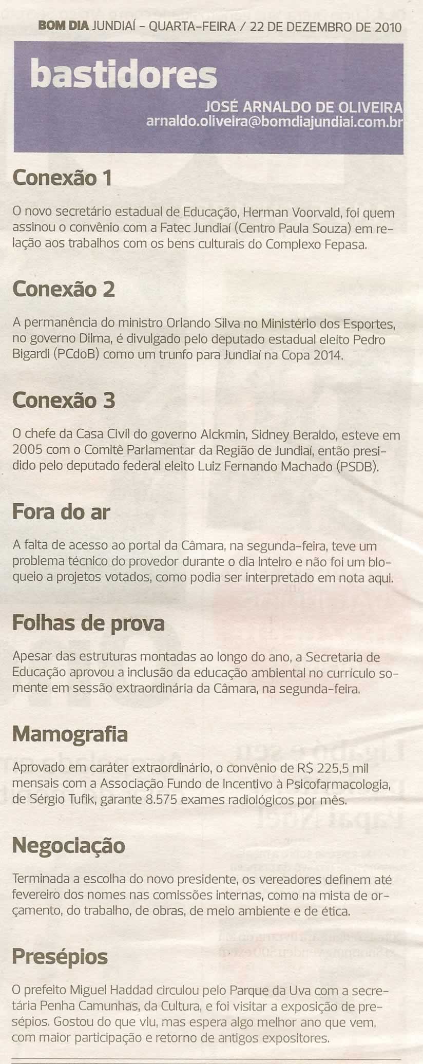 Bom Dia Jundiaí - 22/12/2010