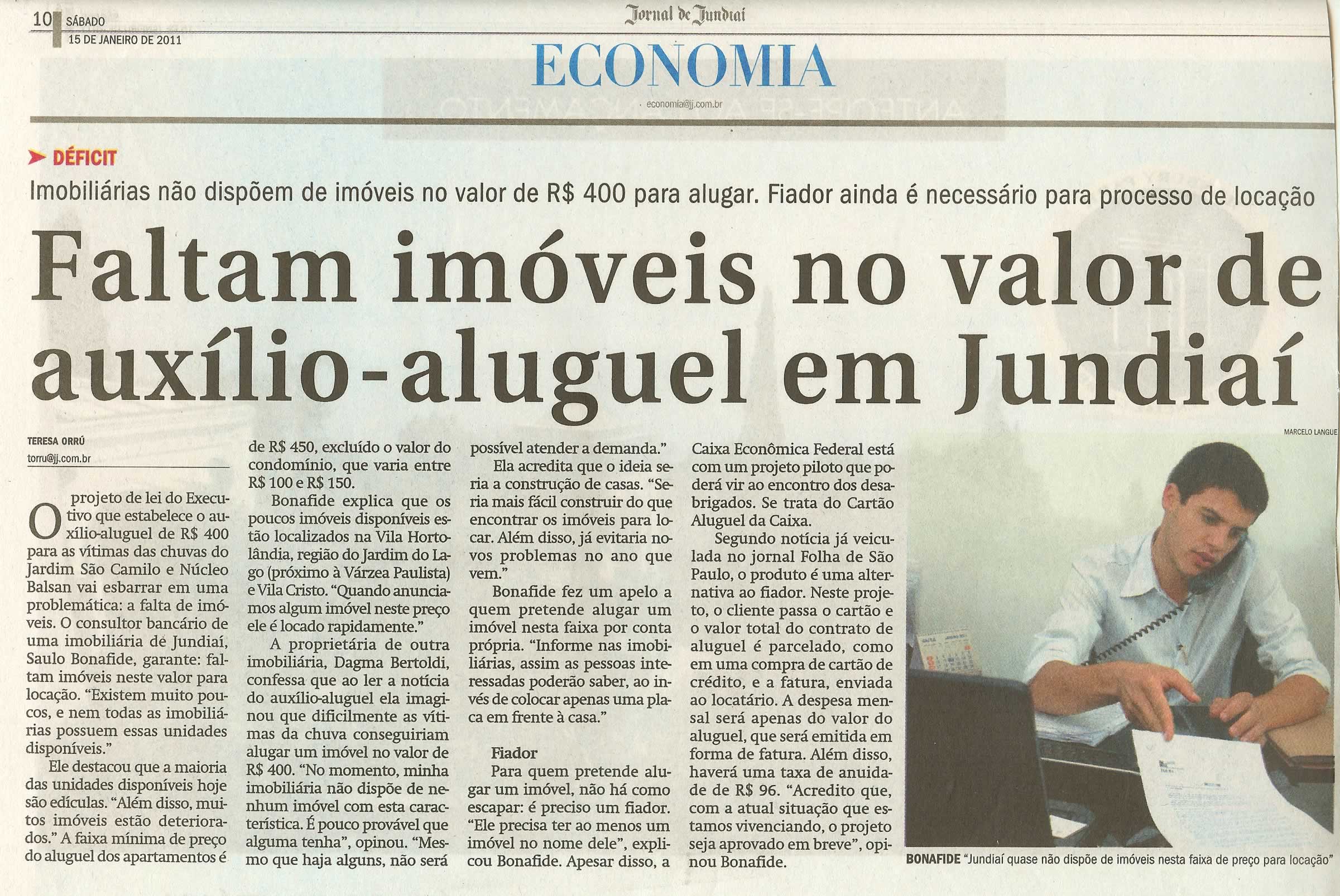 Jornal de Jundiaí - 15/01/2011
