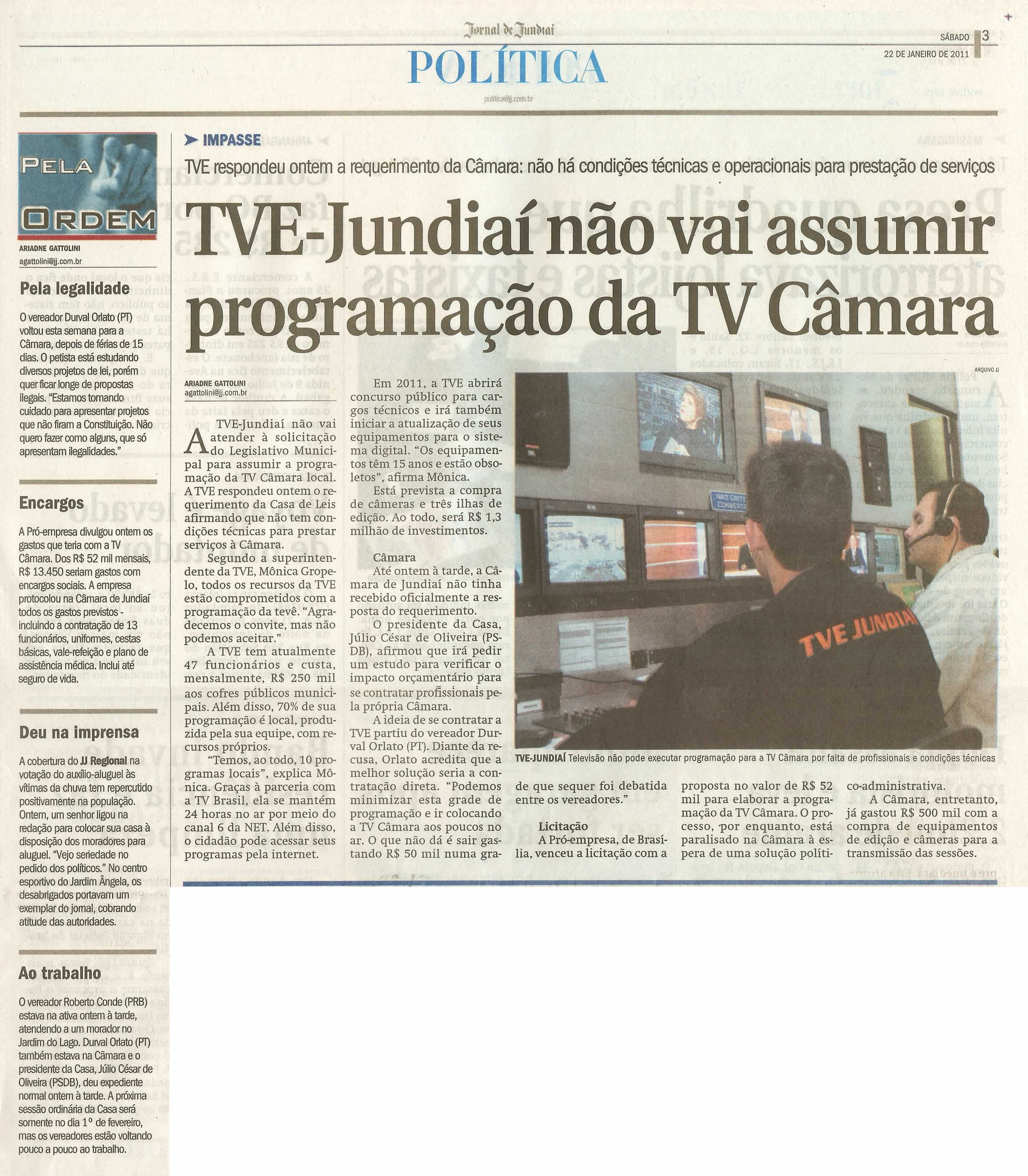 Jornal de Jundiaí - 22/01/2011