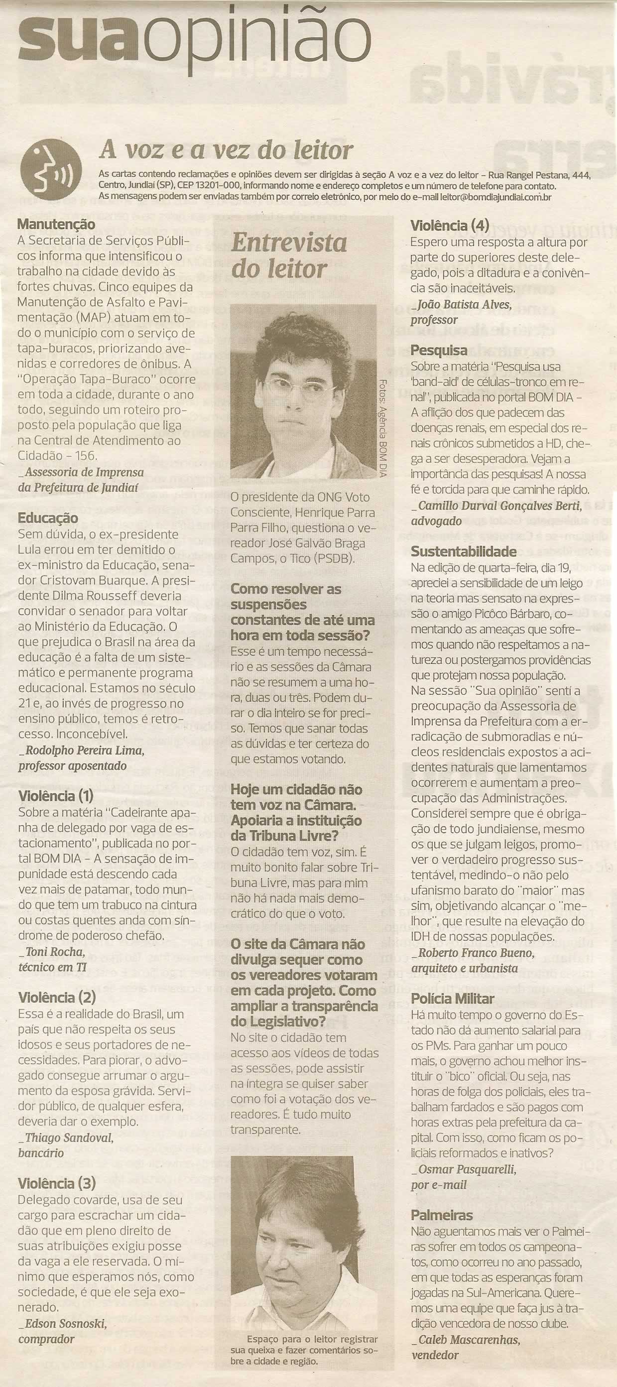 Bom Dia Jundiaí - 23/01/2011