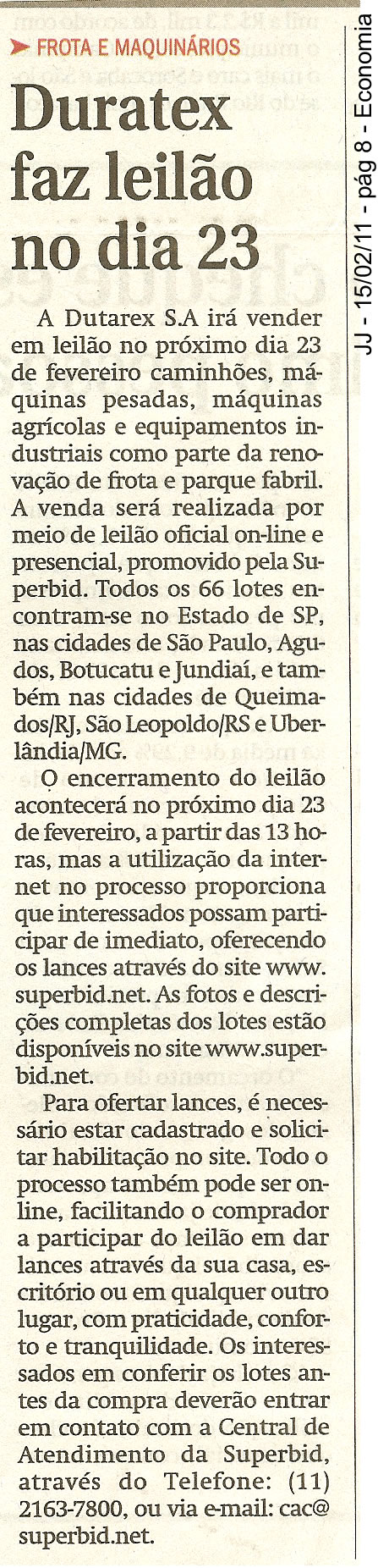 Jornal de Jundiaí - 15/02/2011