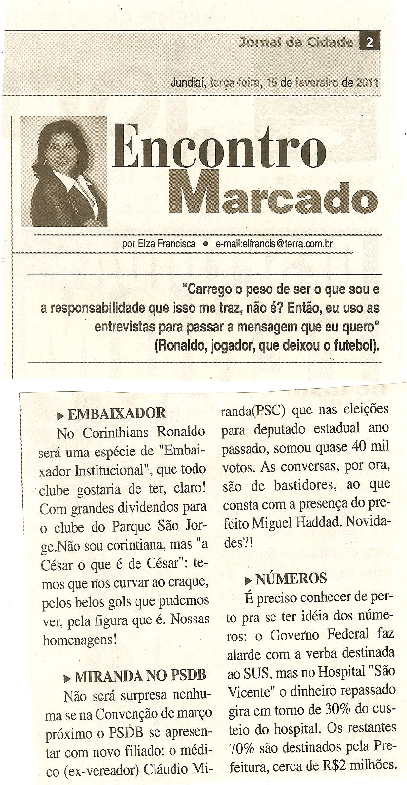 Jornal da Cidade - 15/02/2011