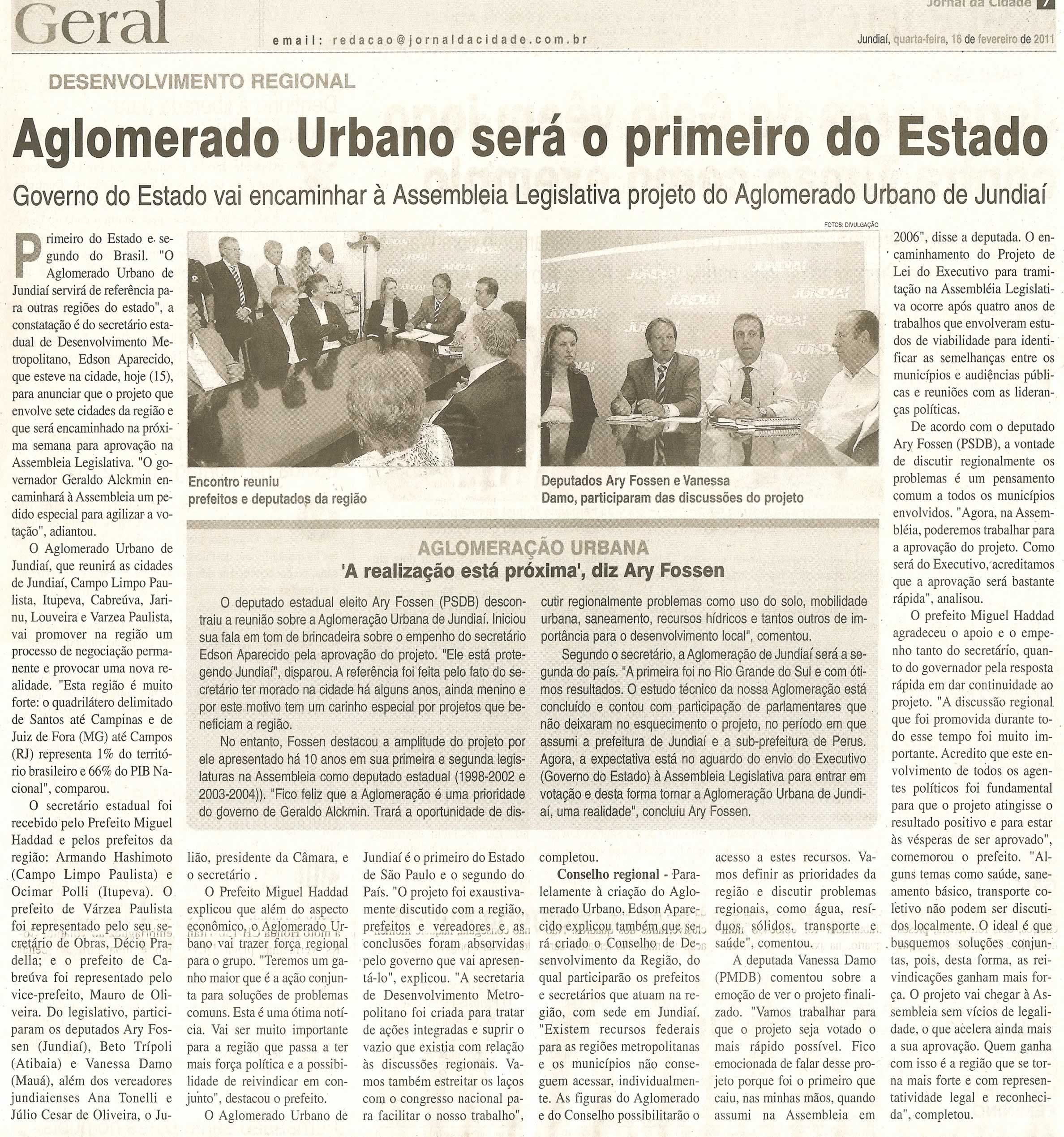 Jornal da Cidade - 16/02/2011