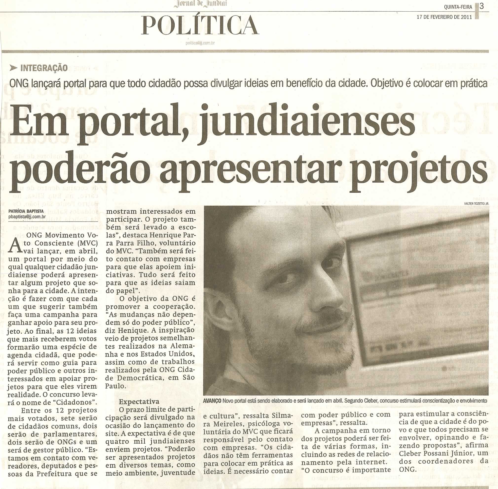 Jornal de Jundiaí - 17/02/2011
