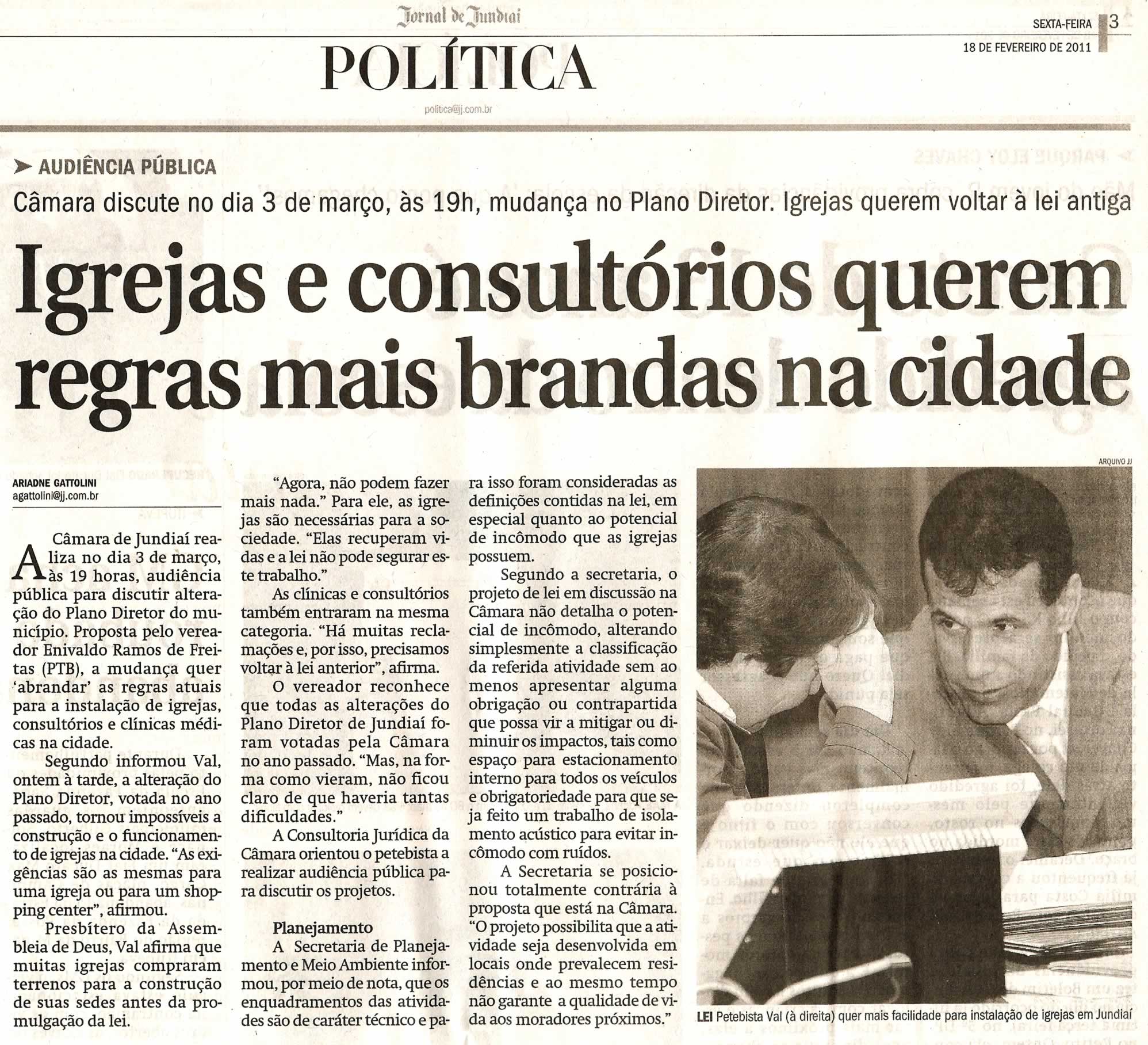 Jornal de Jundiaí - 18/02/2011