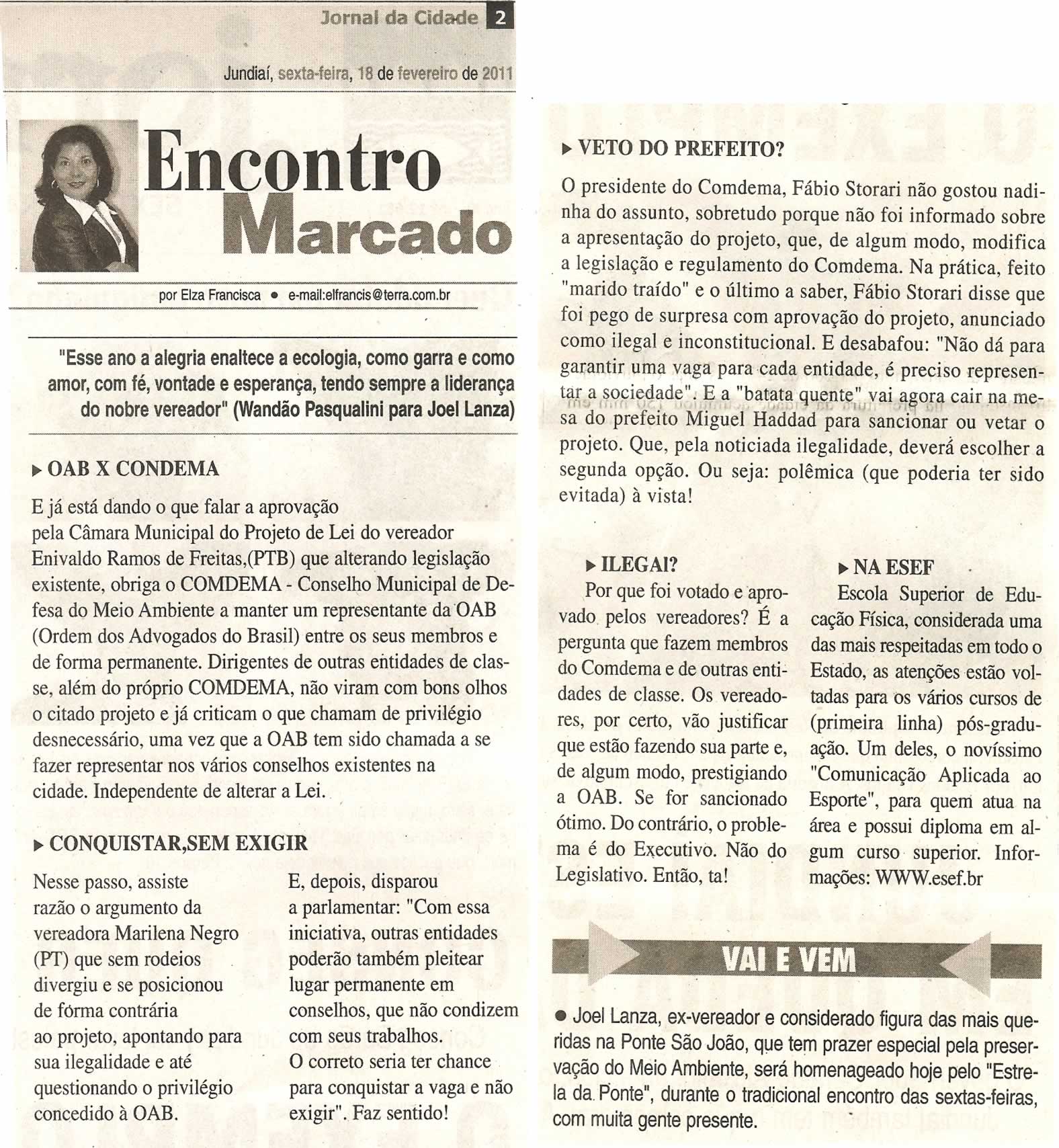 Jornal da Cidade - 18/02/2011
