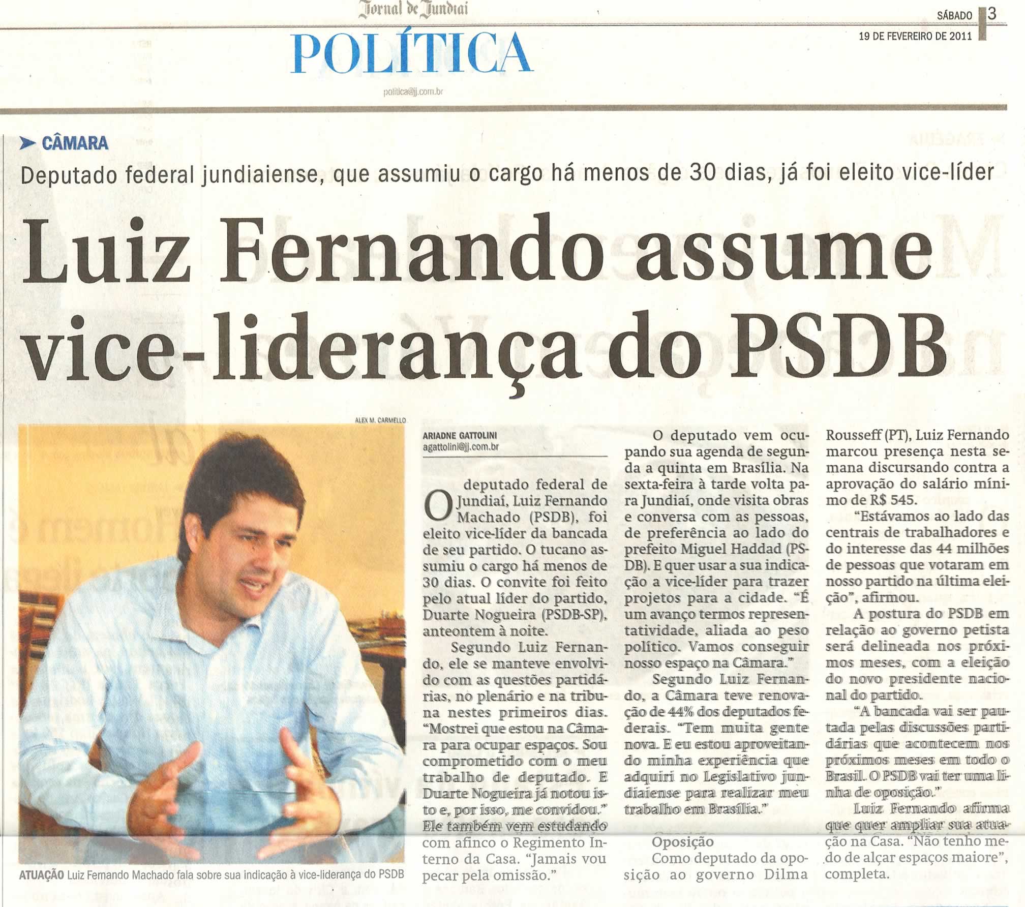 Jornal de Jundiaí - 19/02/2011