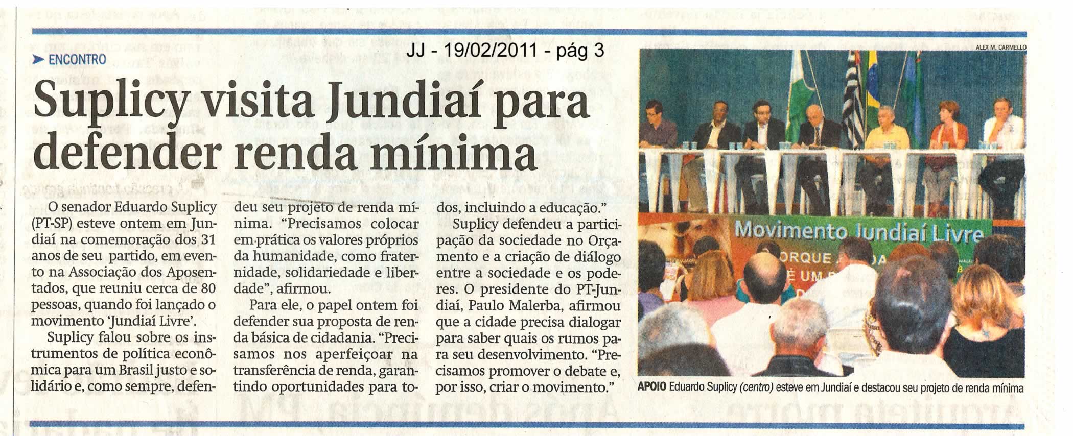 Jornal de Jundiaí - 19/02/2011