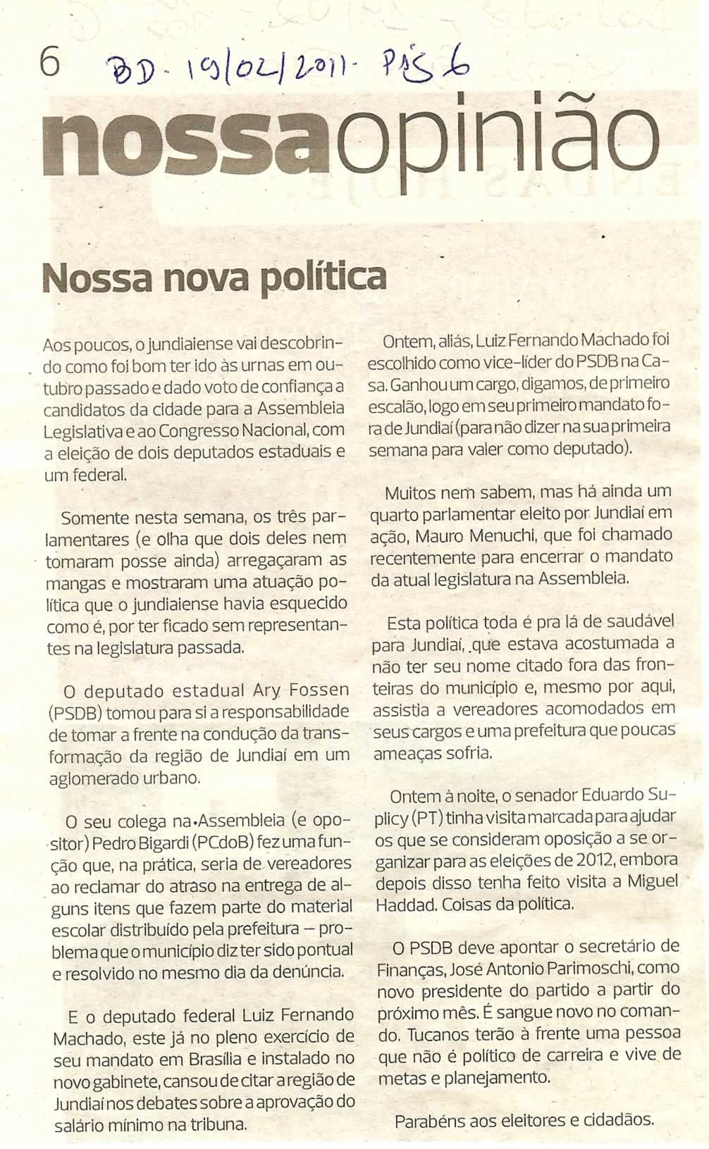 Bom Dia Jundiaí - 19/02/2011