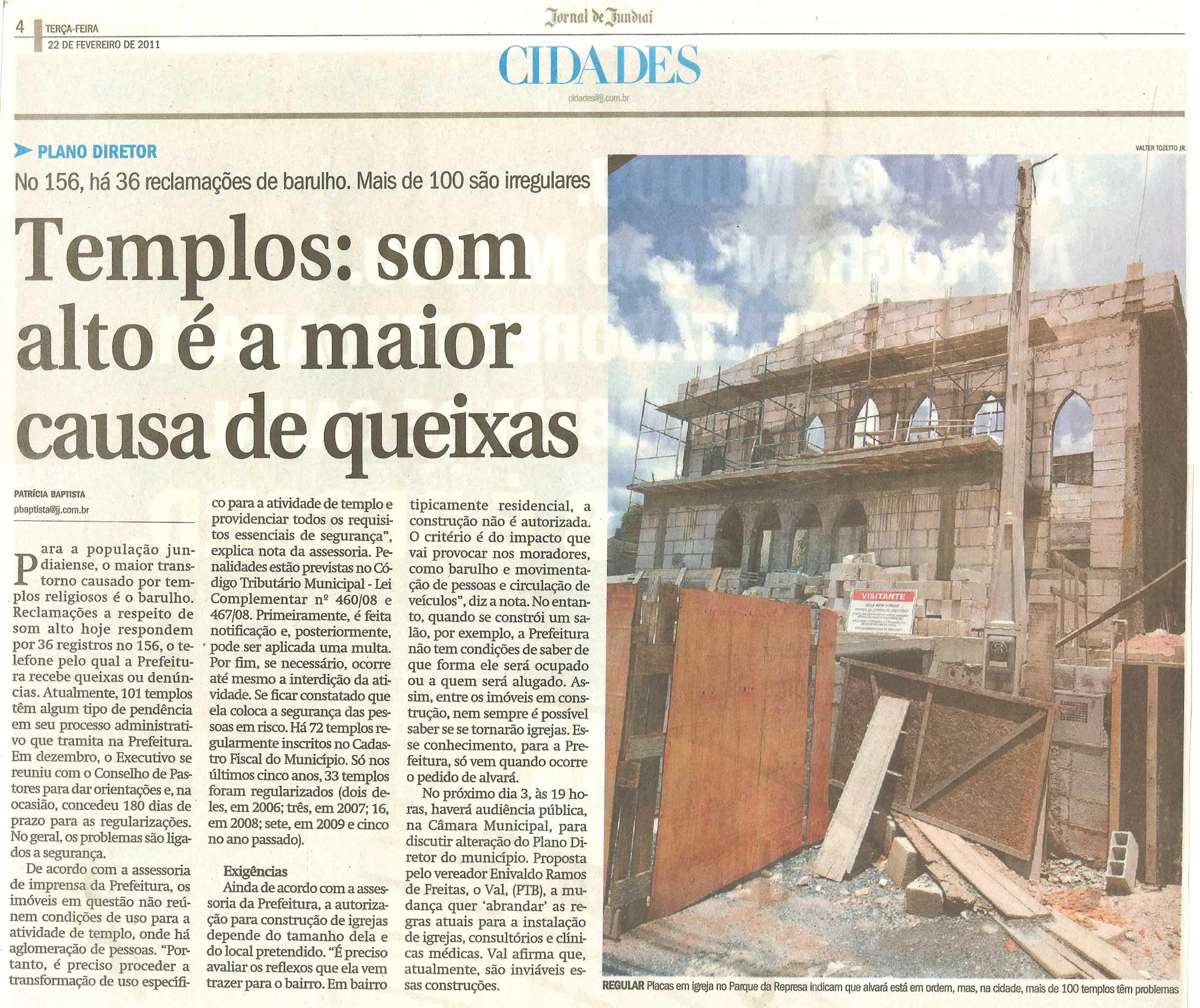 Jornal de Jundiaí - 22/02/2011