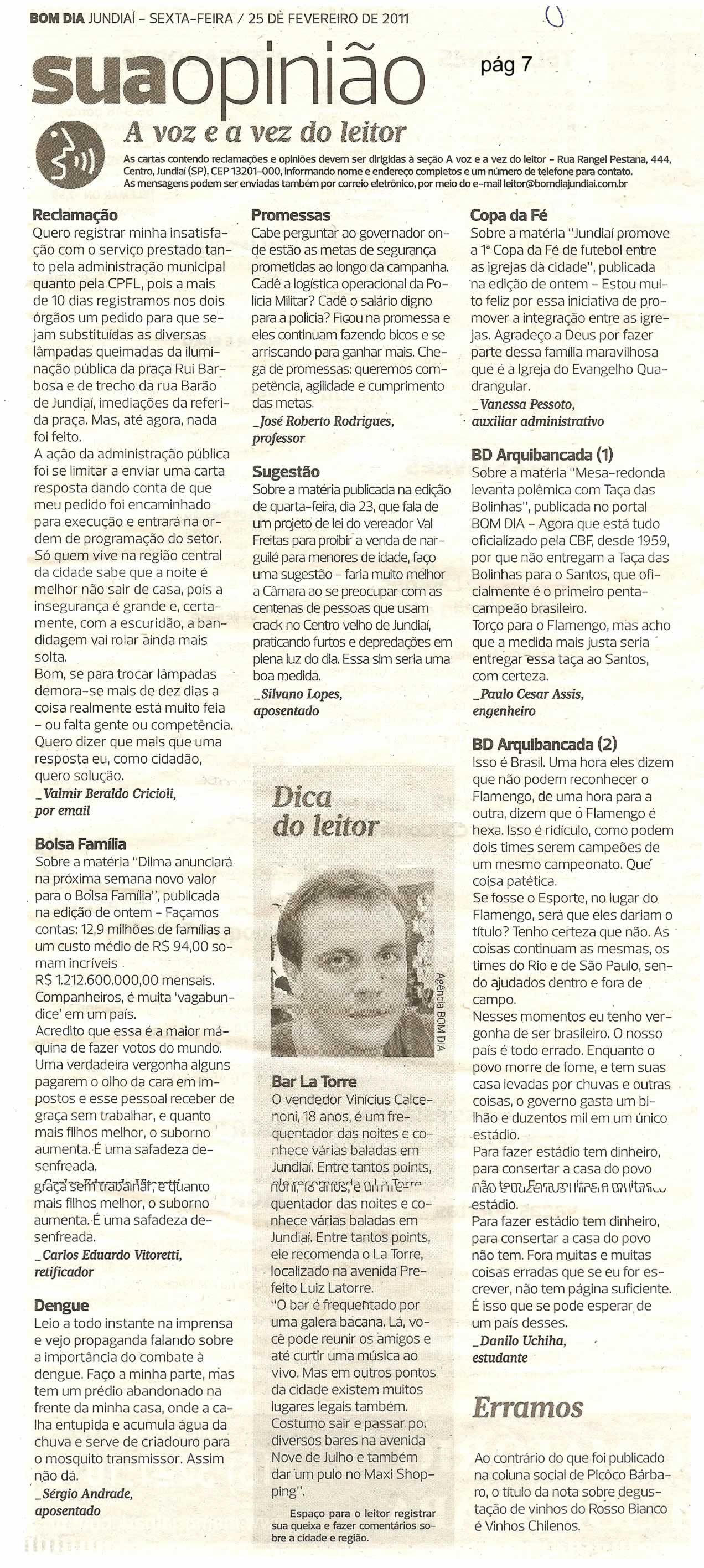 Jornal da Cidade - 25/02/2011