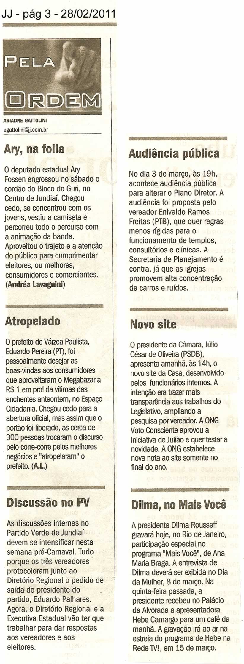 Jornal de Jundiaí - 28/02/2011