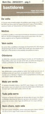 Bom Dia Jundiaí - 28/02/2011