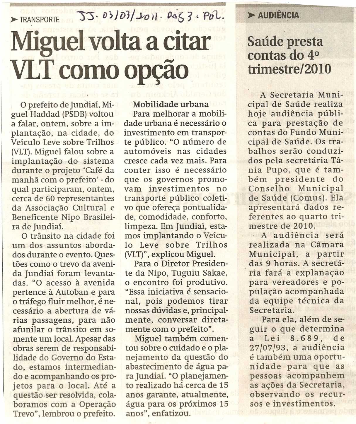 Jornal de Jundiaí - 03/03/2011