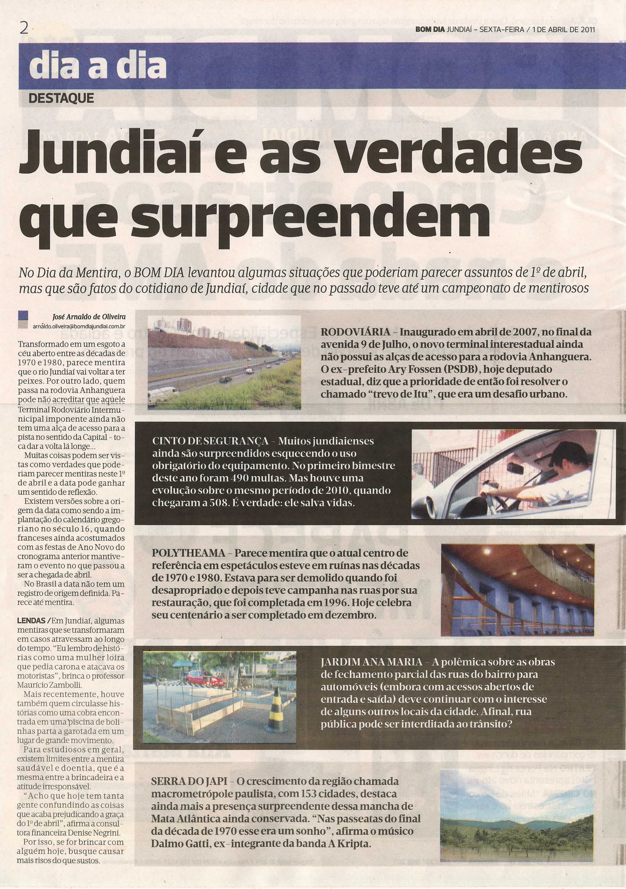 Bom Dia Jundiaí - 01/04/2011