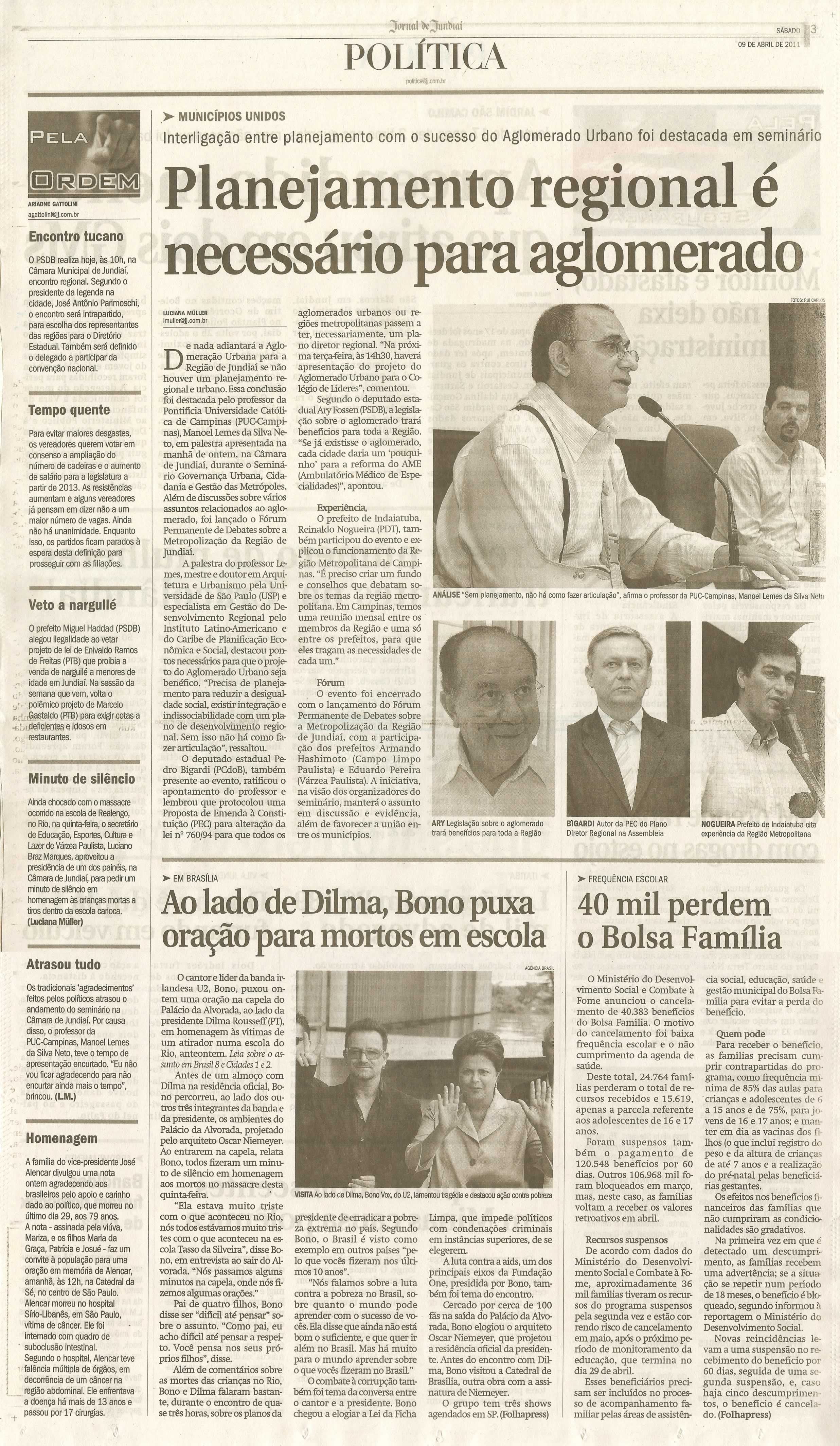 Jornal de Jundiaí - 09/04/2011