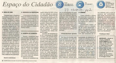 Jornal de Jundiaí - 15/04/2011