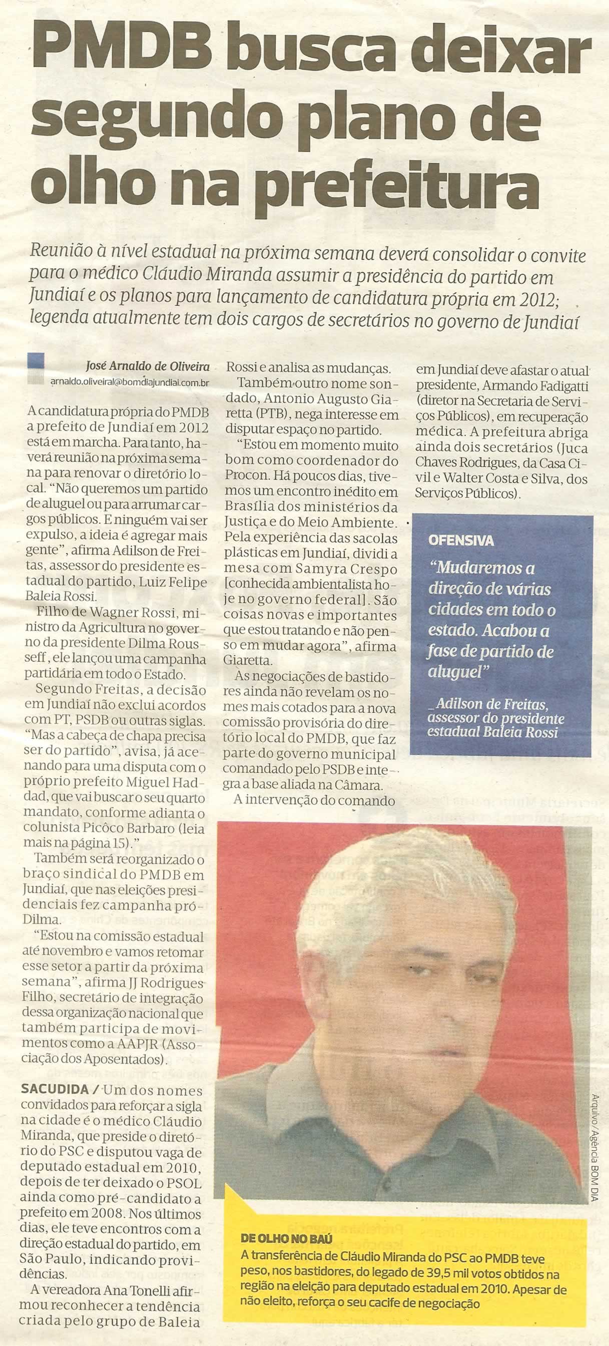 Bom Dia Jundiaí - 19/04/2011