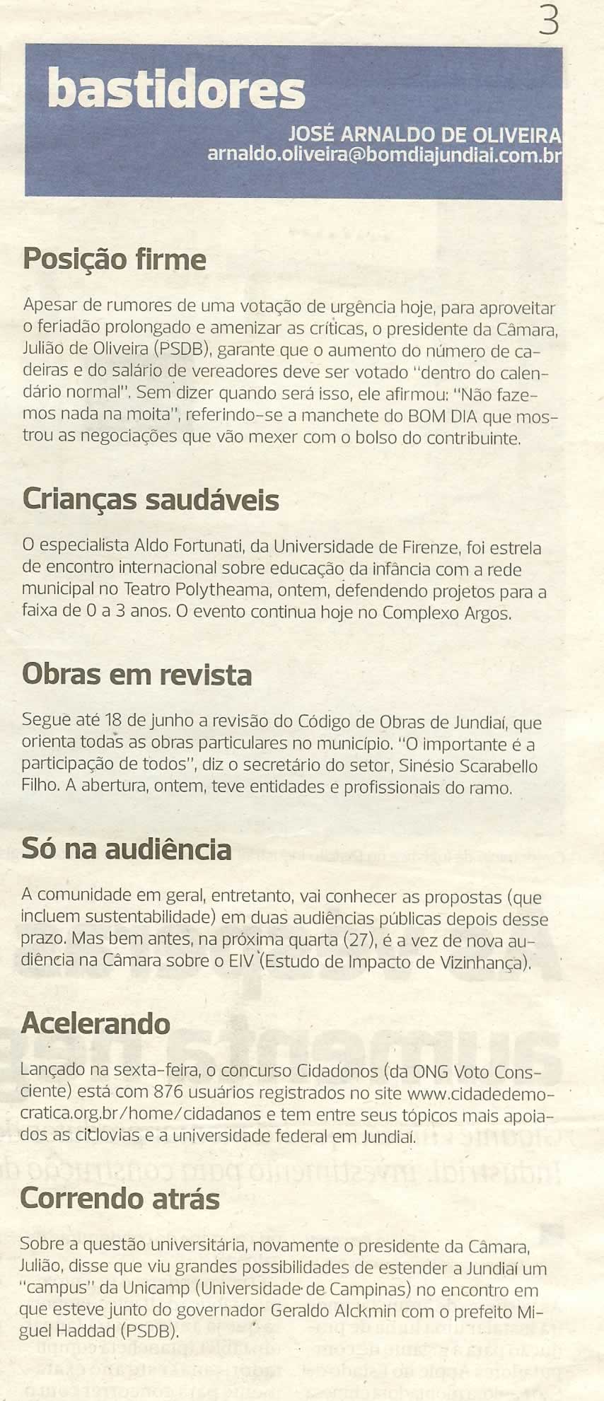 Bom Dia Jundiaí - 19/04/2011