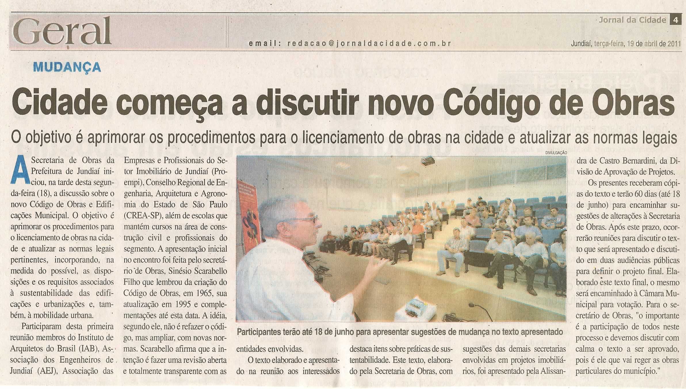 Jornal da Cidade - 19/04/2011
