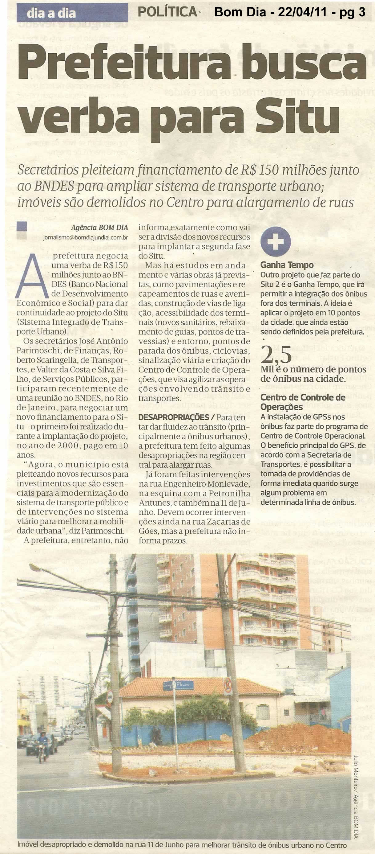 Bom Dia Jundiaí - 22/04/2011