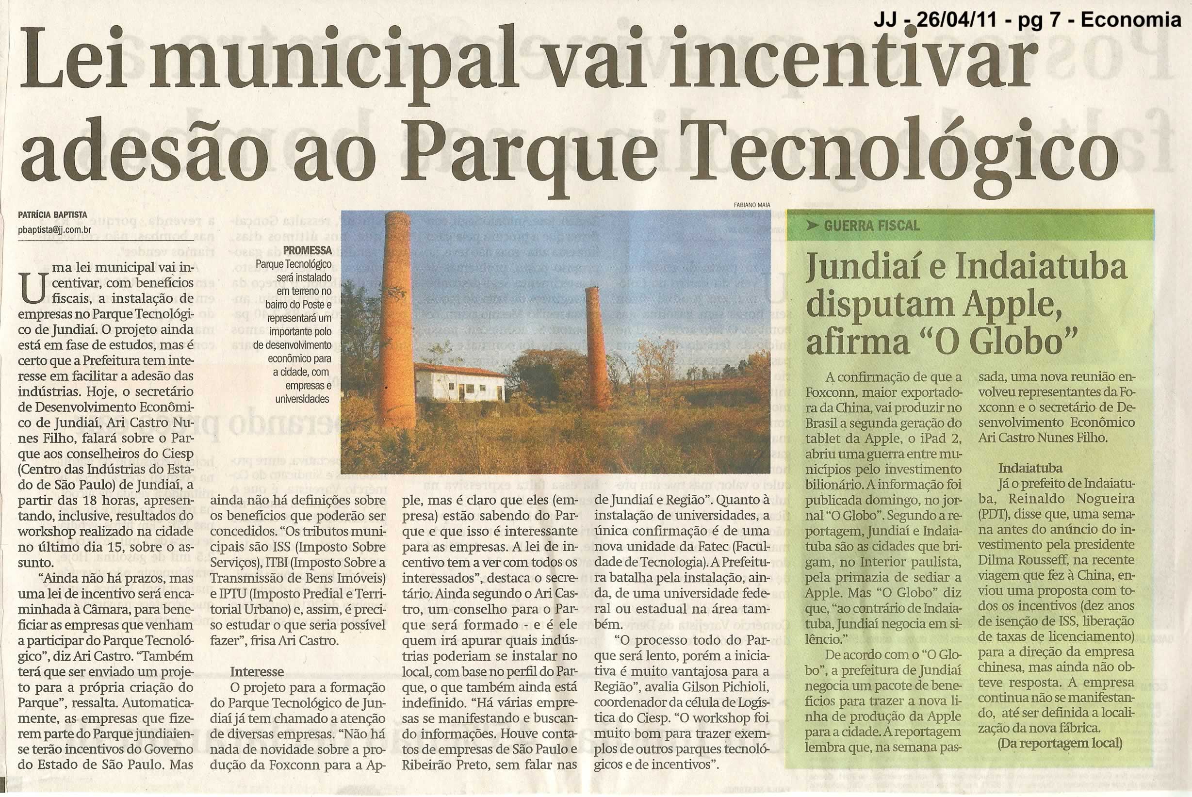 Jornal de Jundiaí - 26/04/2011