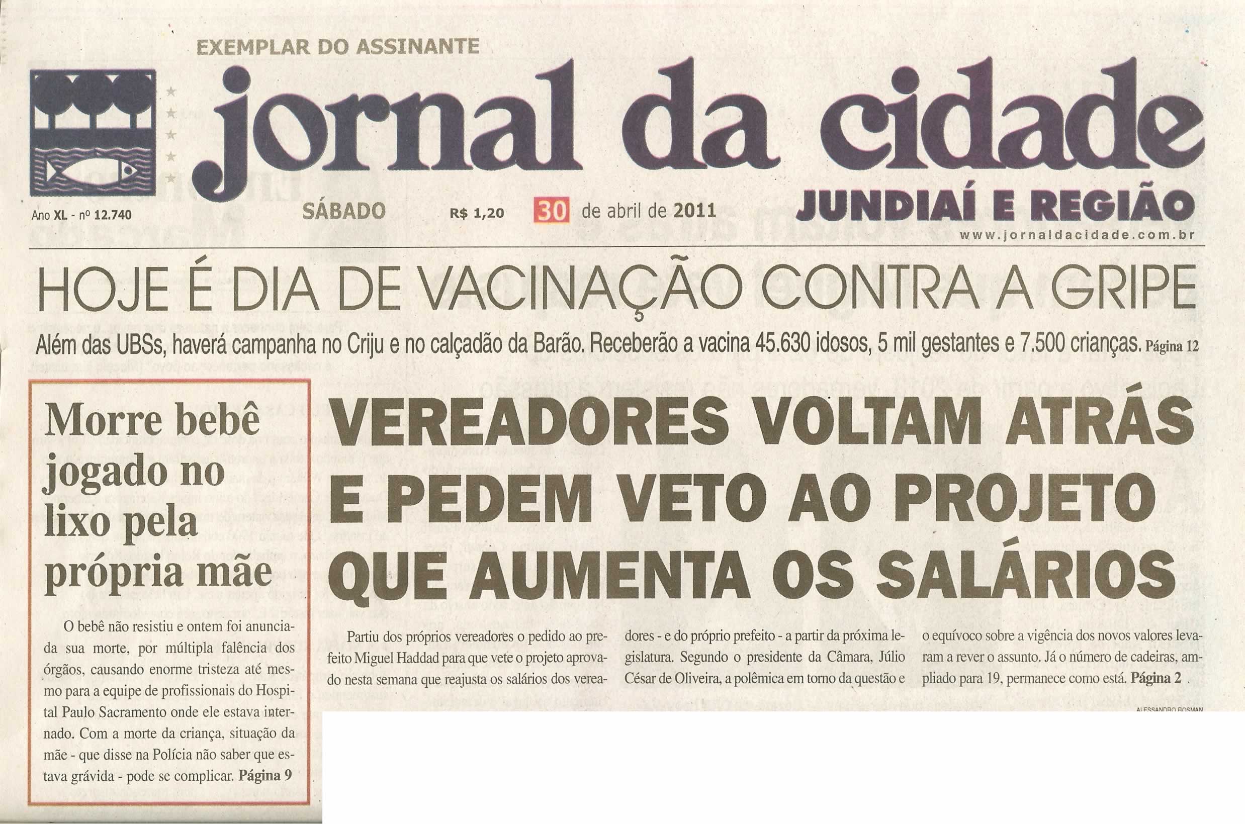 Jornal da Cidade - 30/04/2011