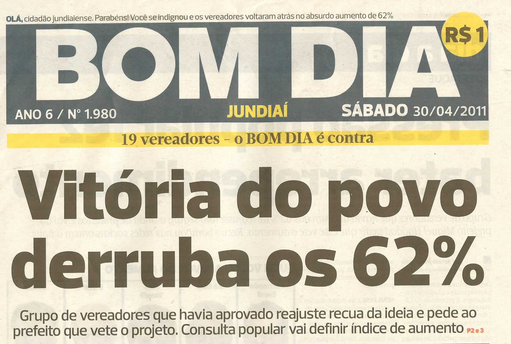 Bom Dia Jundiaí - 30/04/2011