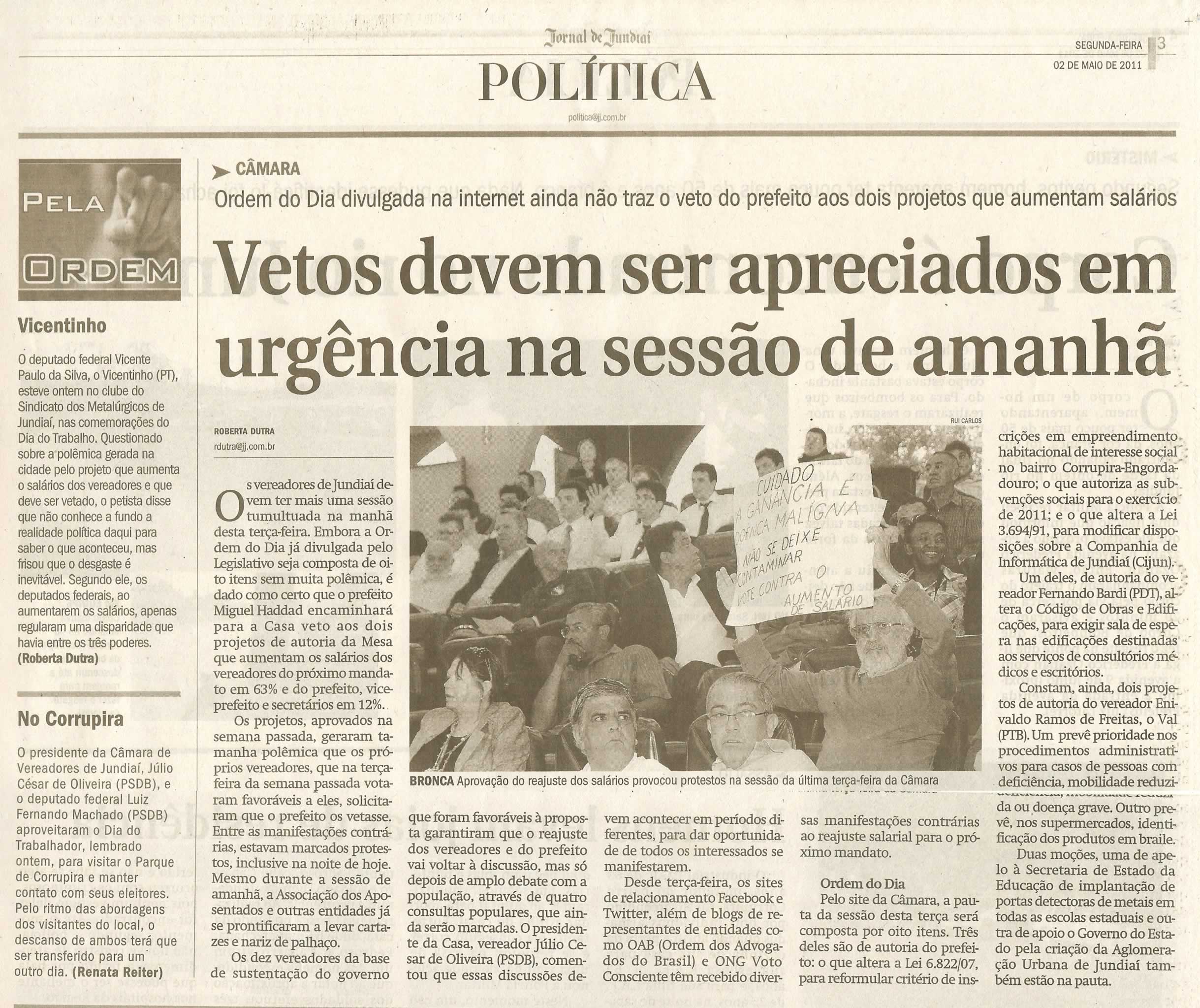 Jornal de Jundiaí - 02/05/2011