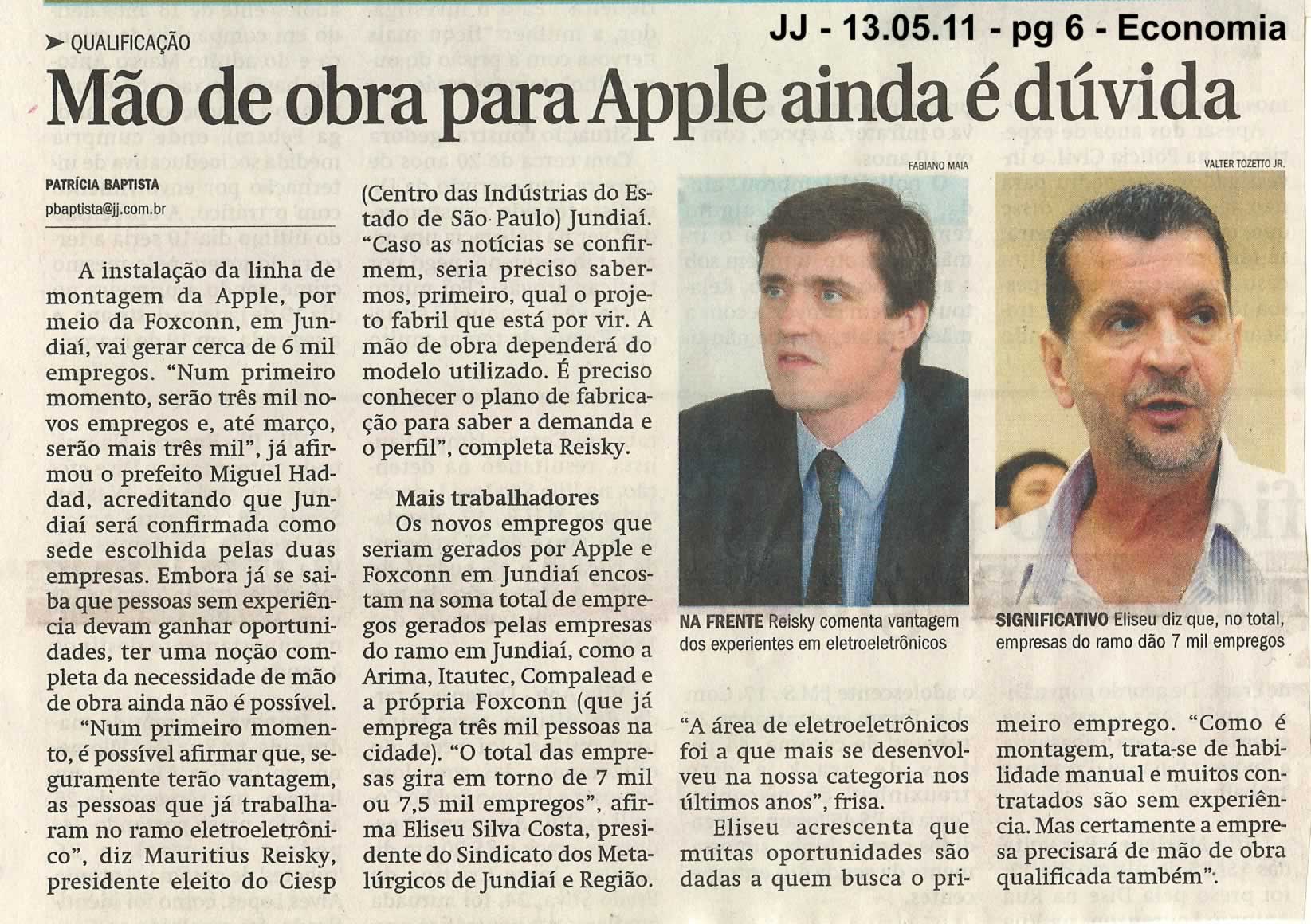 Jornal de Jundiaí - 13/05/2011