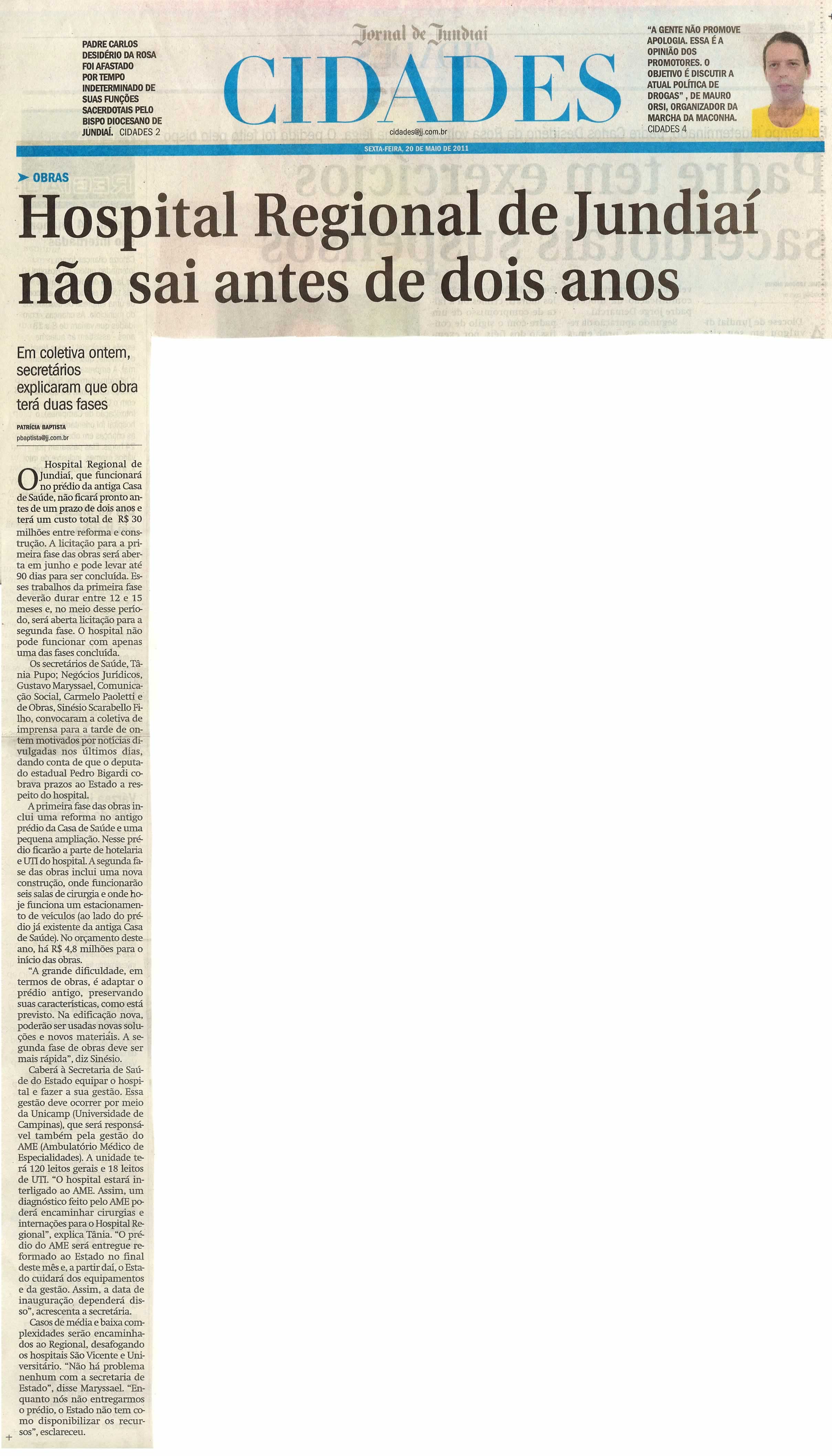 Jornal de Jundiaí - 20/05/2011
