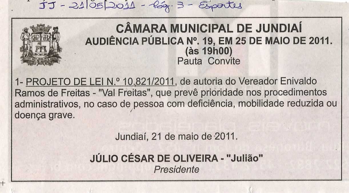 Jornal de Jundiaí - 21/05/2011
