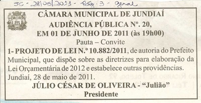 Jornal da Cidade - 28/05/2011
