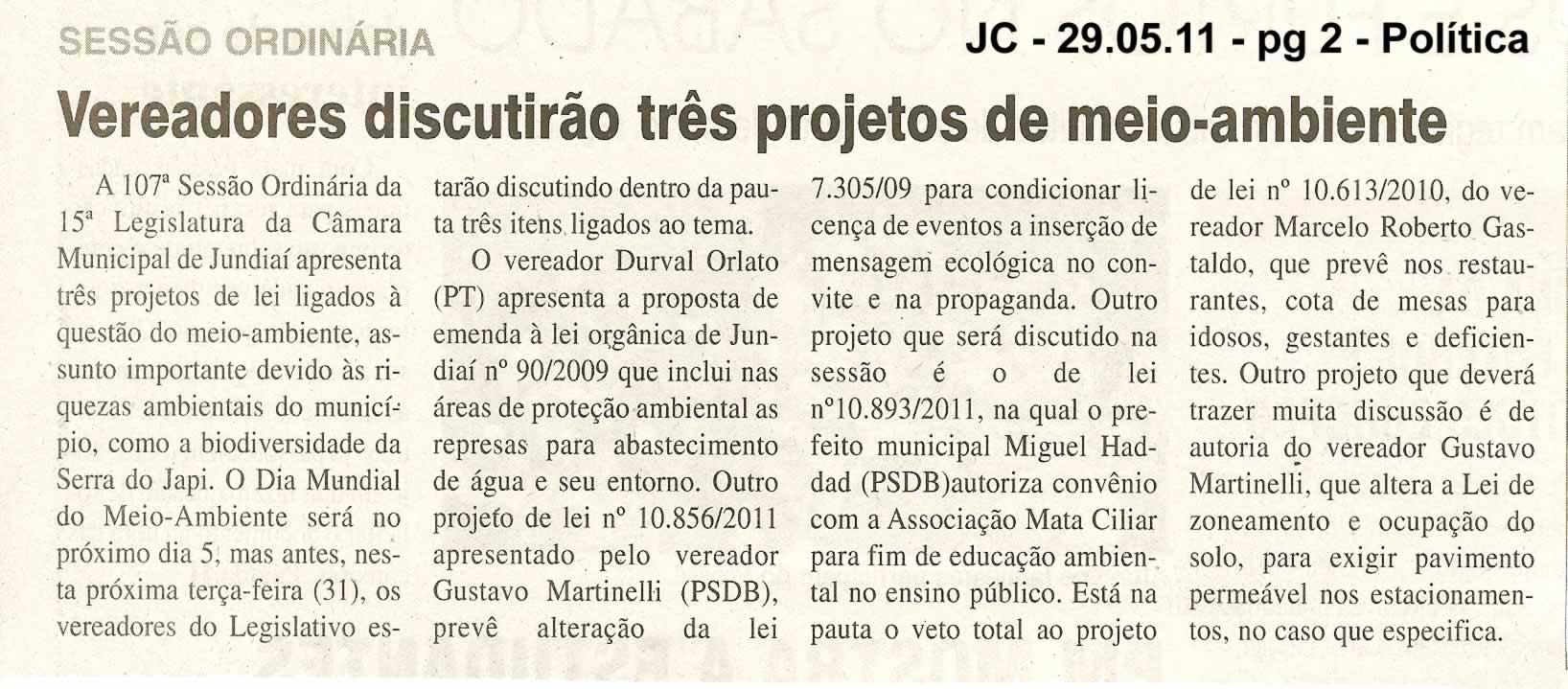 Jornal da Cidade - 29/05/2011