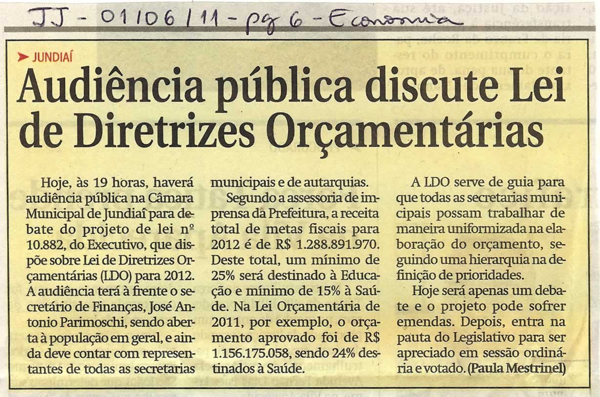 Jornal de Jundiaí - 01/06/2011