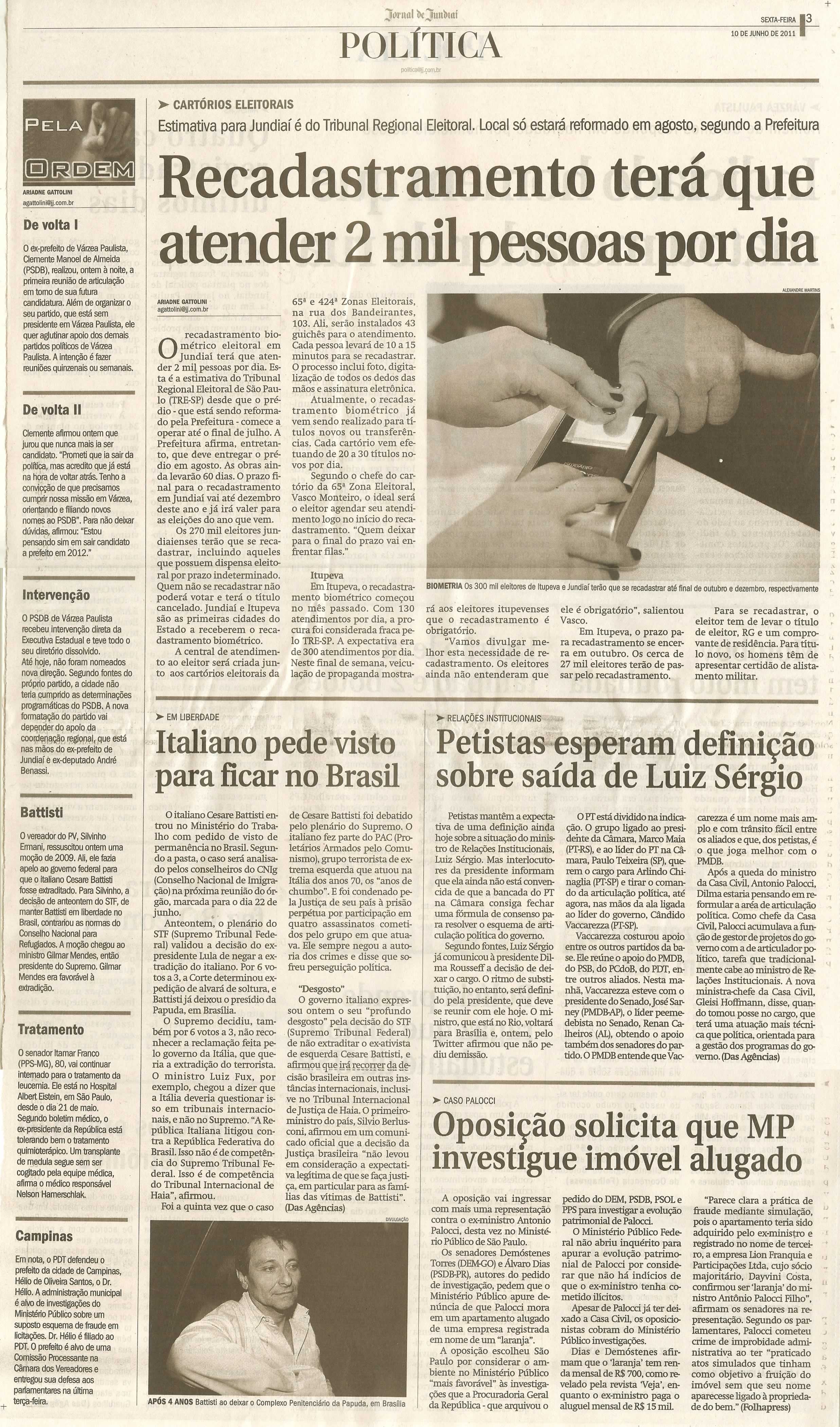Jornal de Jundiaí - 10/06/2011