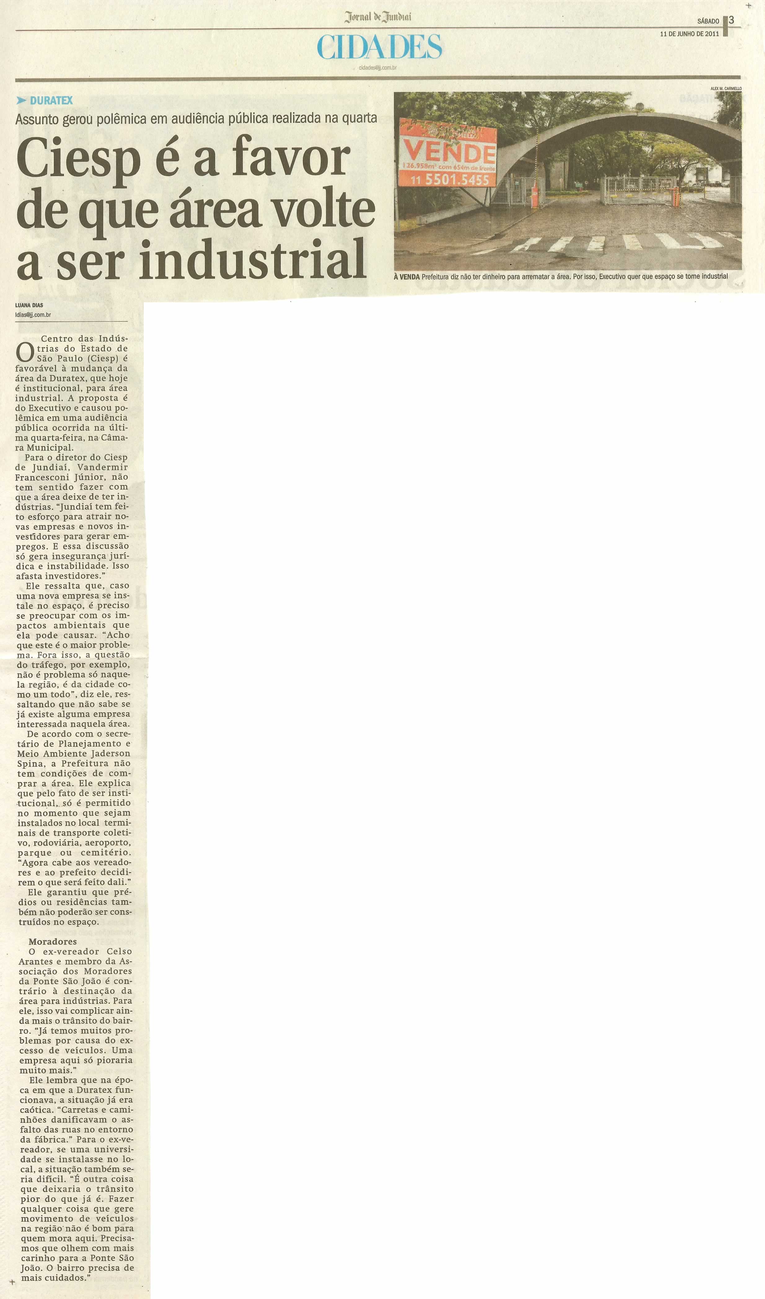 Jornal de Jundiaí - 11/06/2011