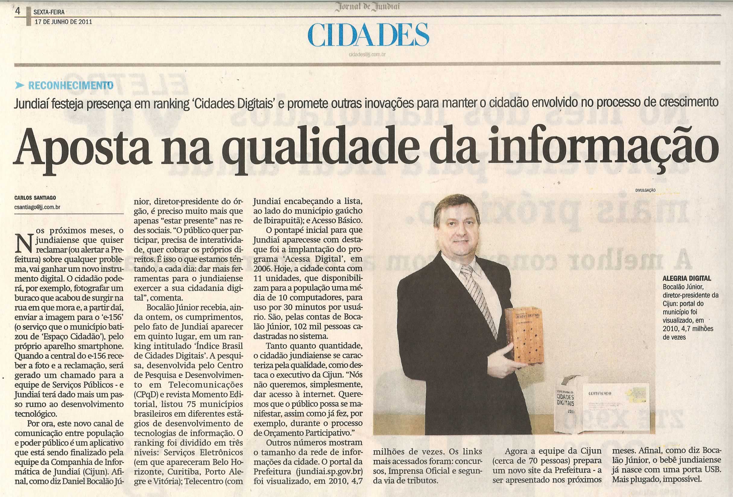 Jornal de Jundiaí - 17/06/2011