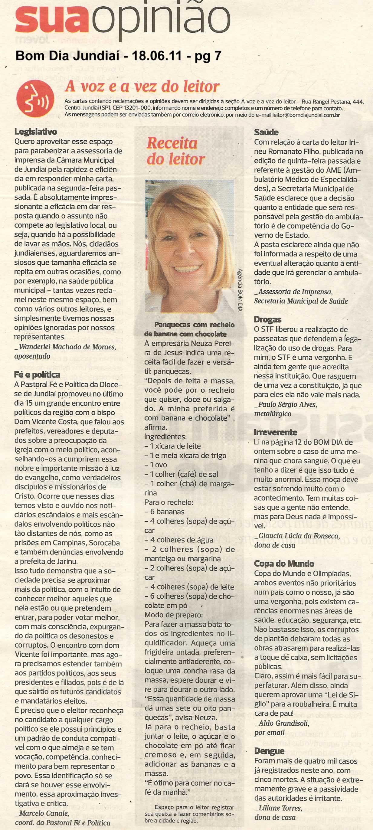 Bom Dia Jundiaí - 18/06/2011
