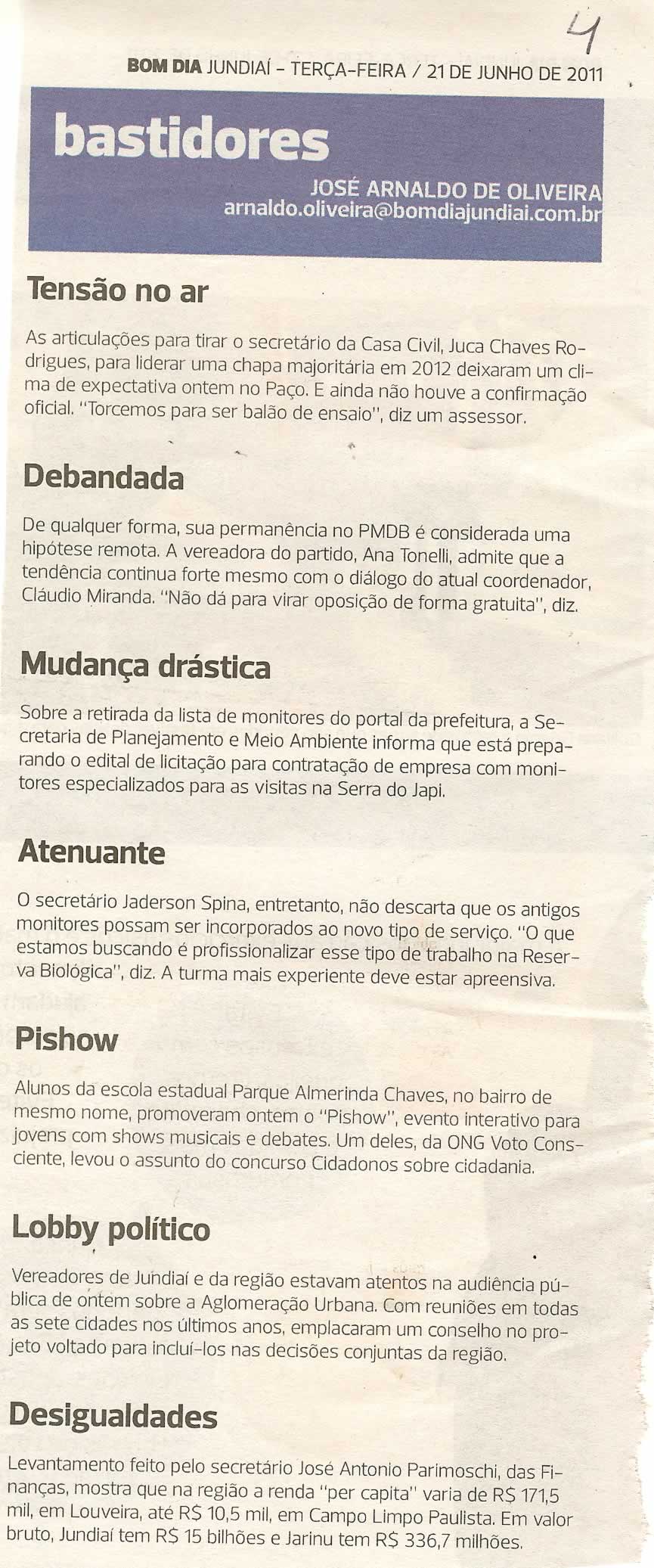 Bom Dia Jundiaí - 21/06/2011