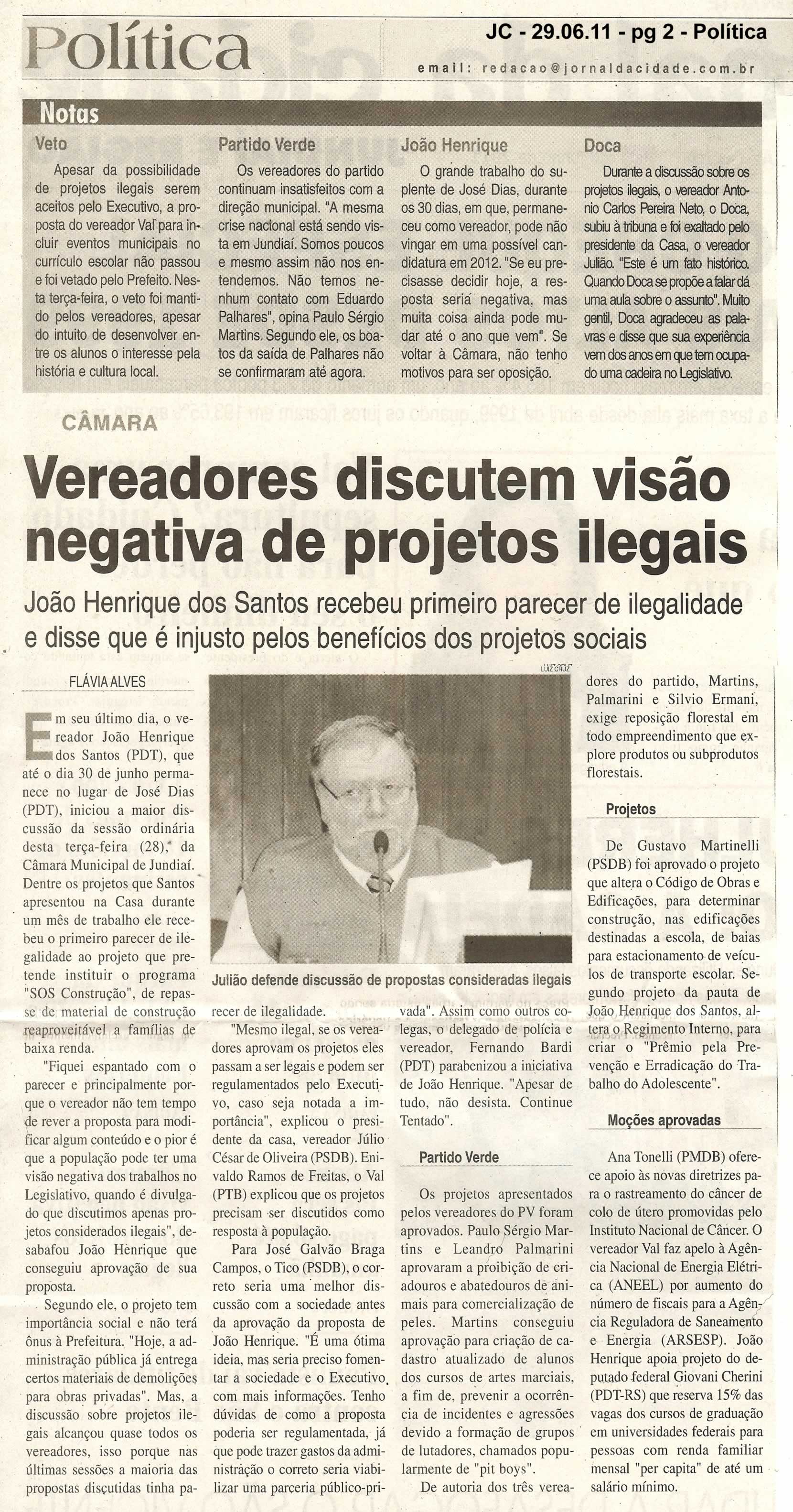 Jornal da Cidade - 29/06/2011