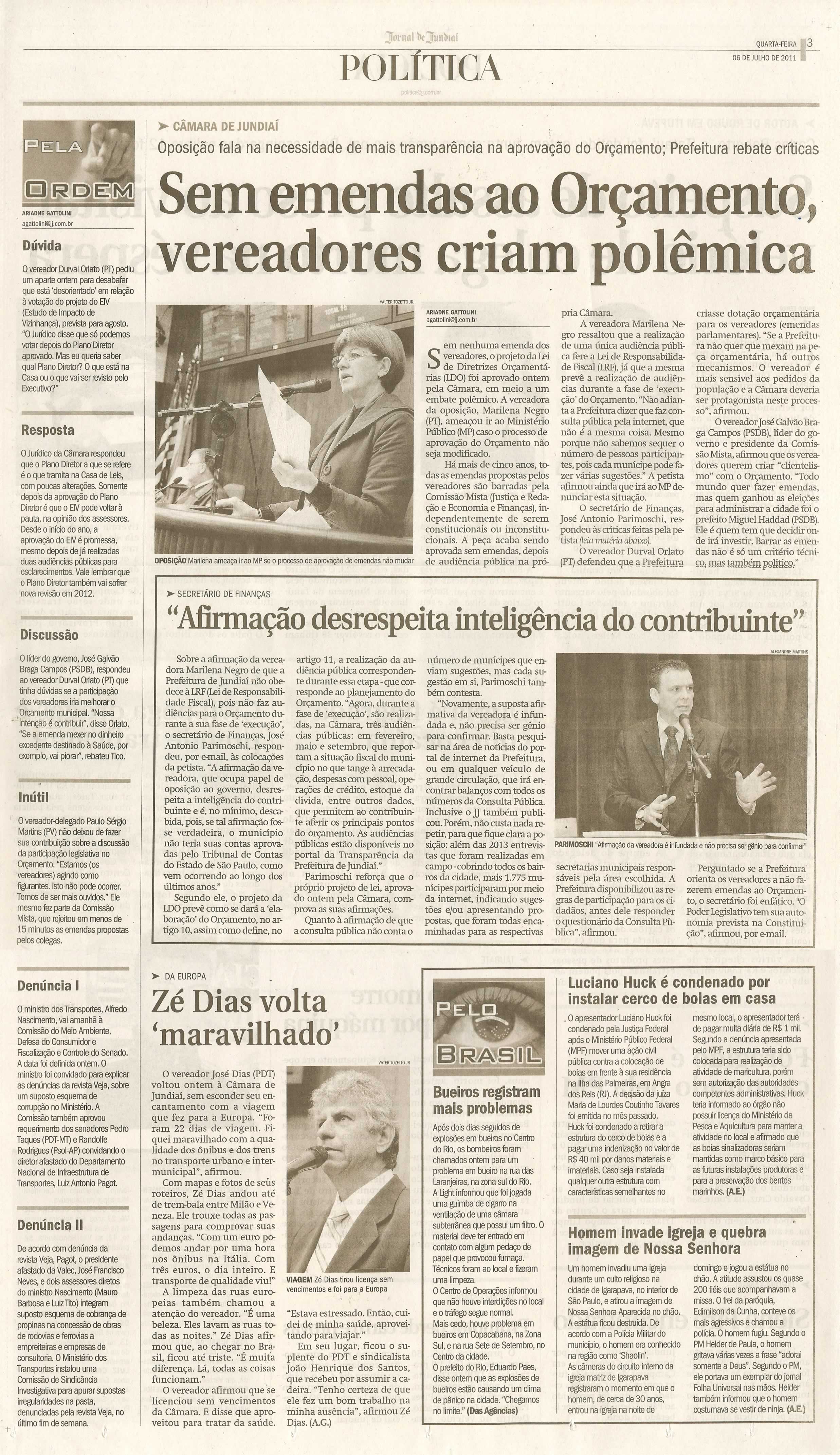 Jornal de Jundiaí - 06/07/2011