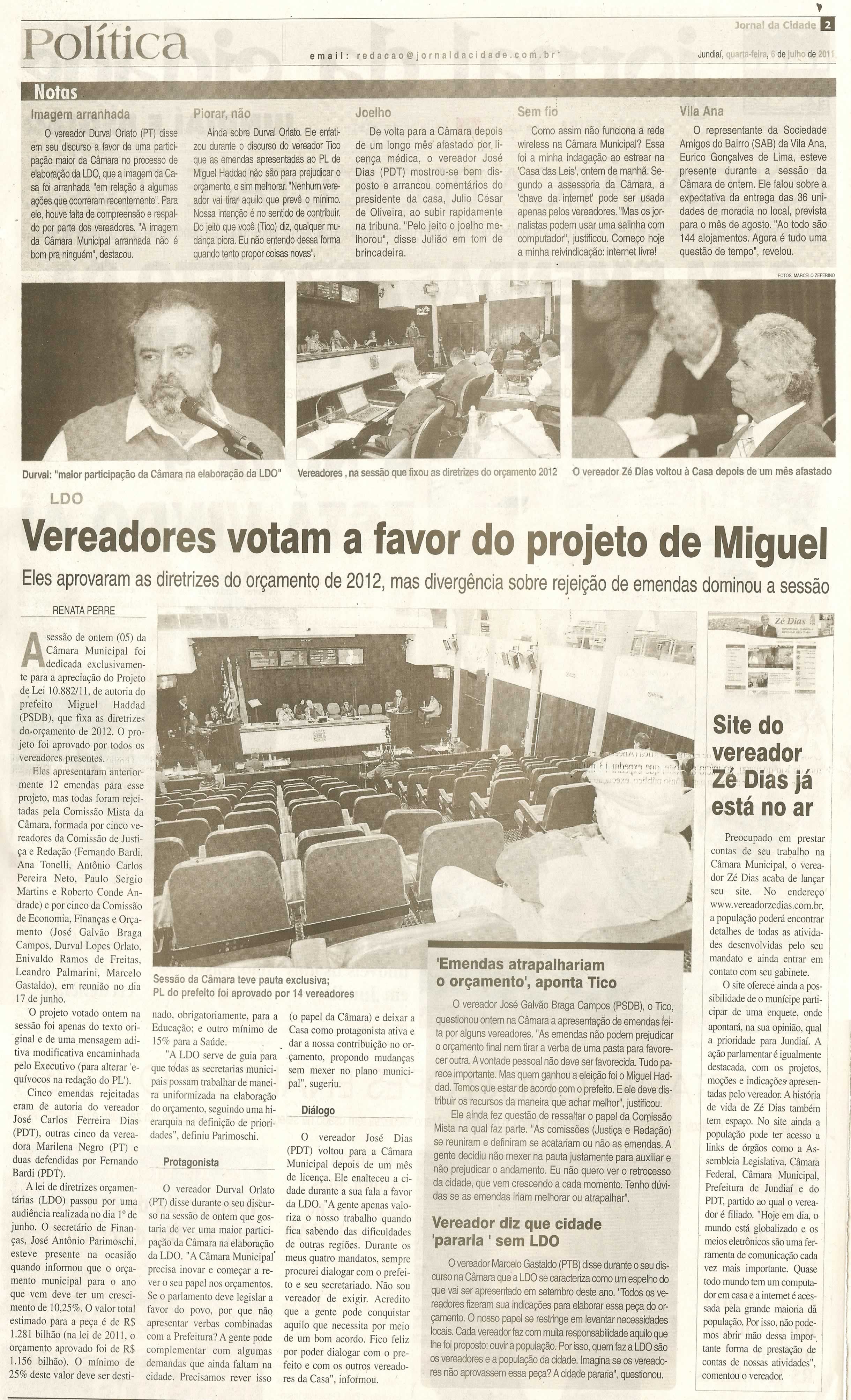 Jornal da Cidade - 06/07/2011