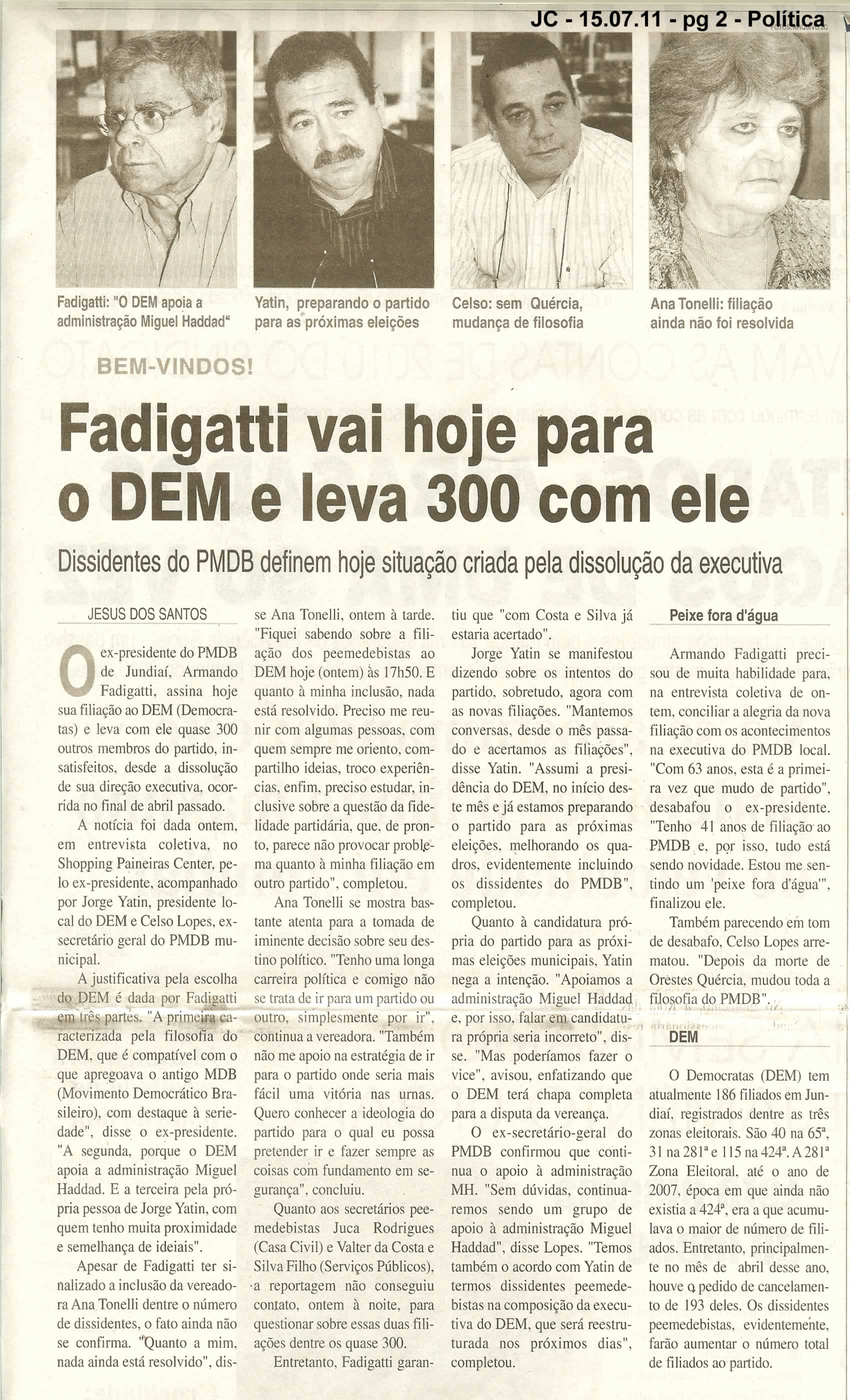 Jornal da Cidade - 15/07/2011