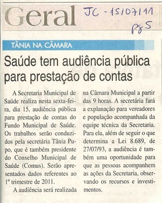 Jornal da Cidade - 15/07/2011