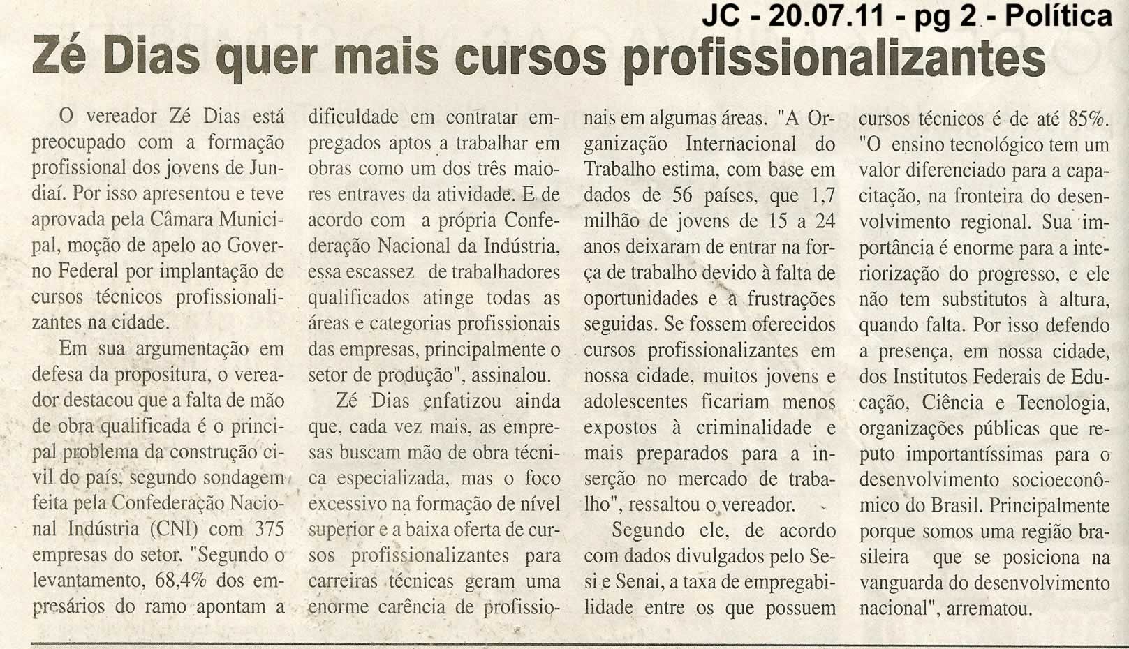 Jornal da Cidade - 20/07/2011